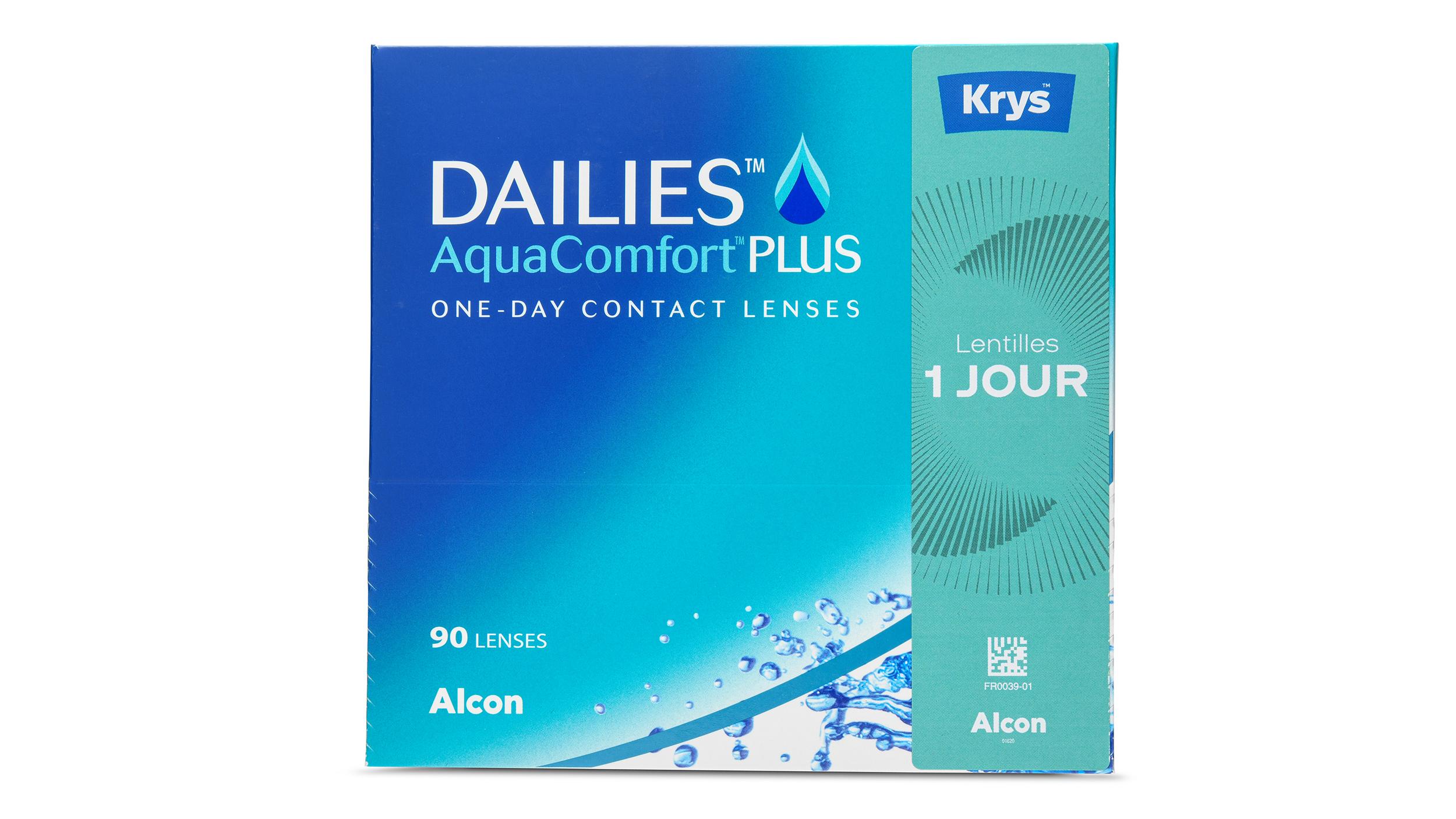 Lentilles de contact Dailies AquaComfort Plus x Krys Boîte de 90