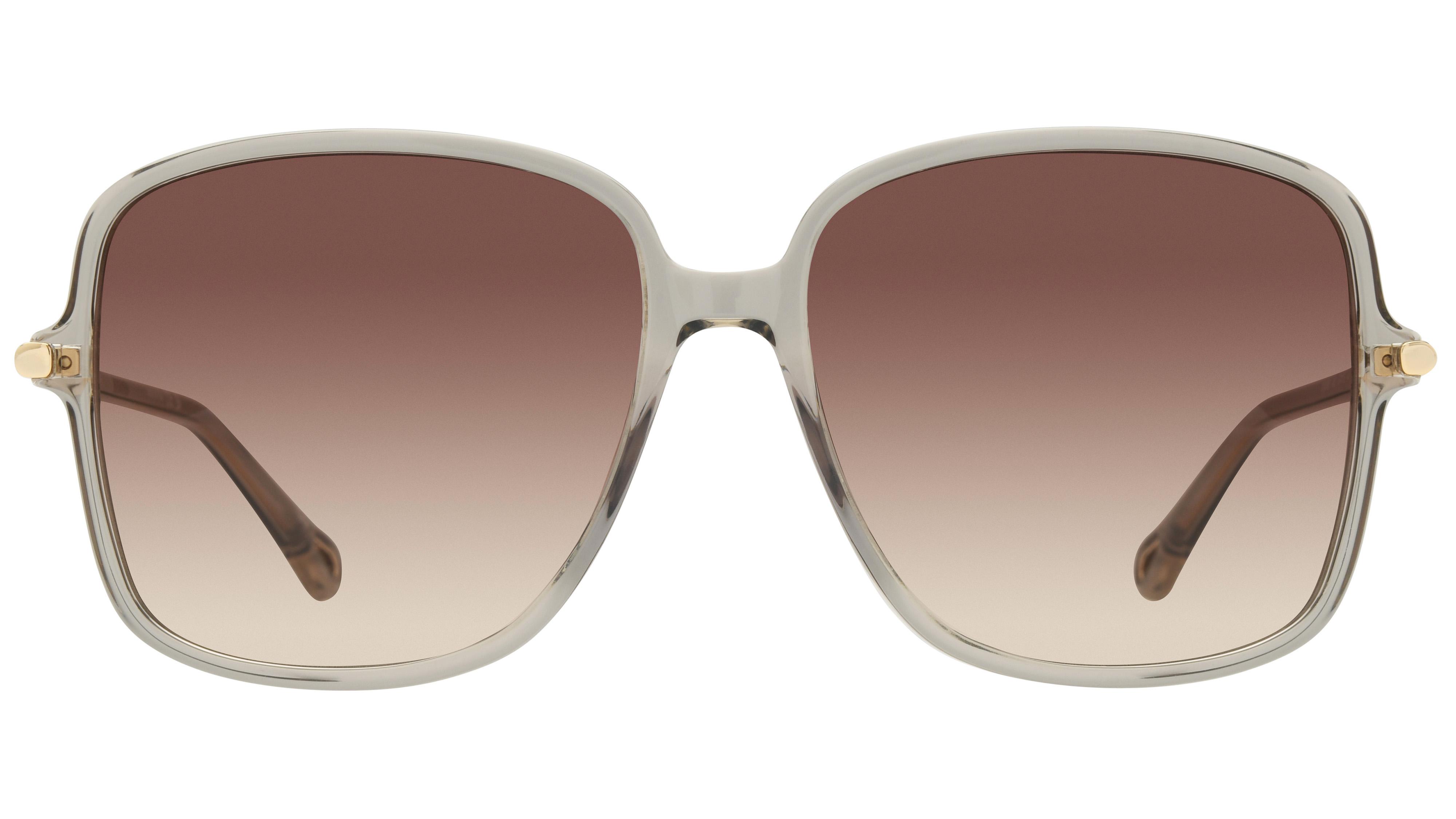 Lunettes de soleil Chloé Femme Gris Carré Ch0396S Face