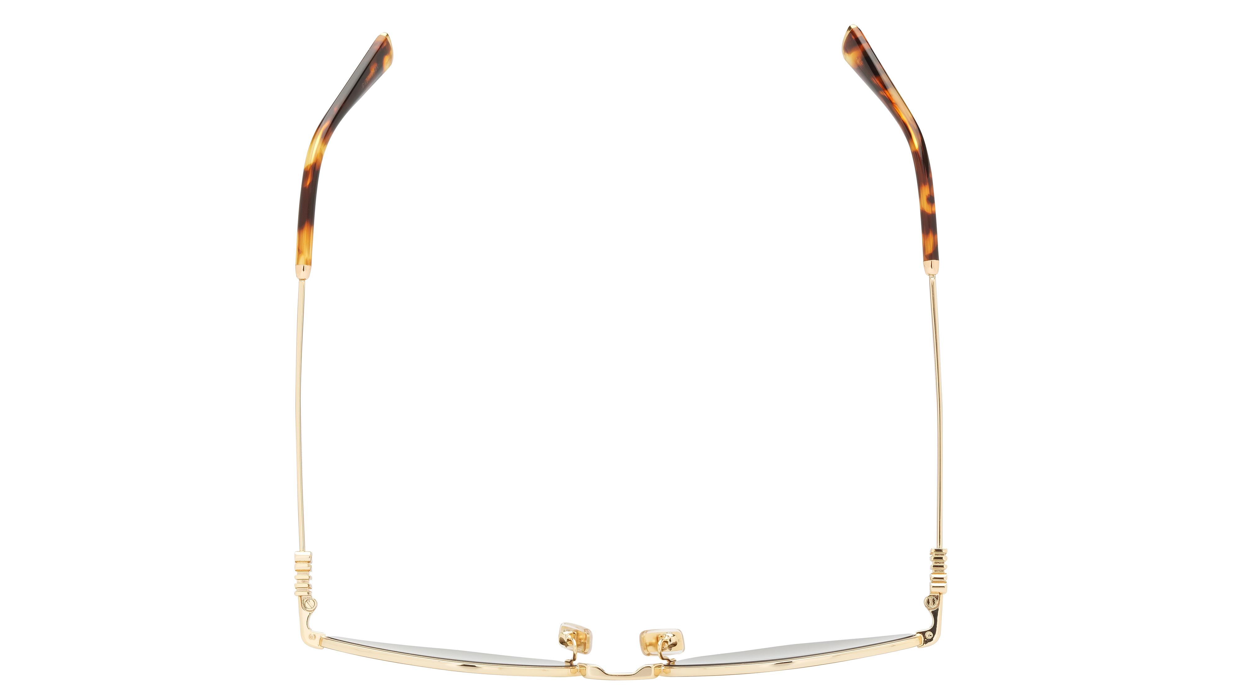 Lunettes de soleil Miu Miu Femme Or Angulaire MU Dessus