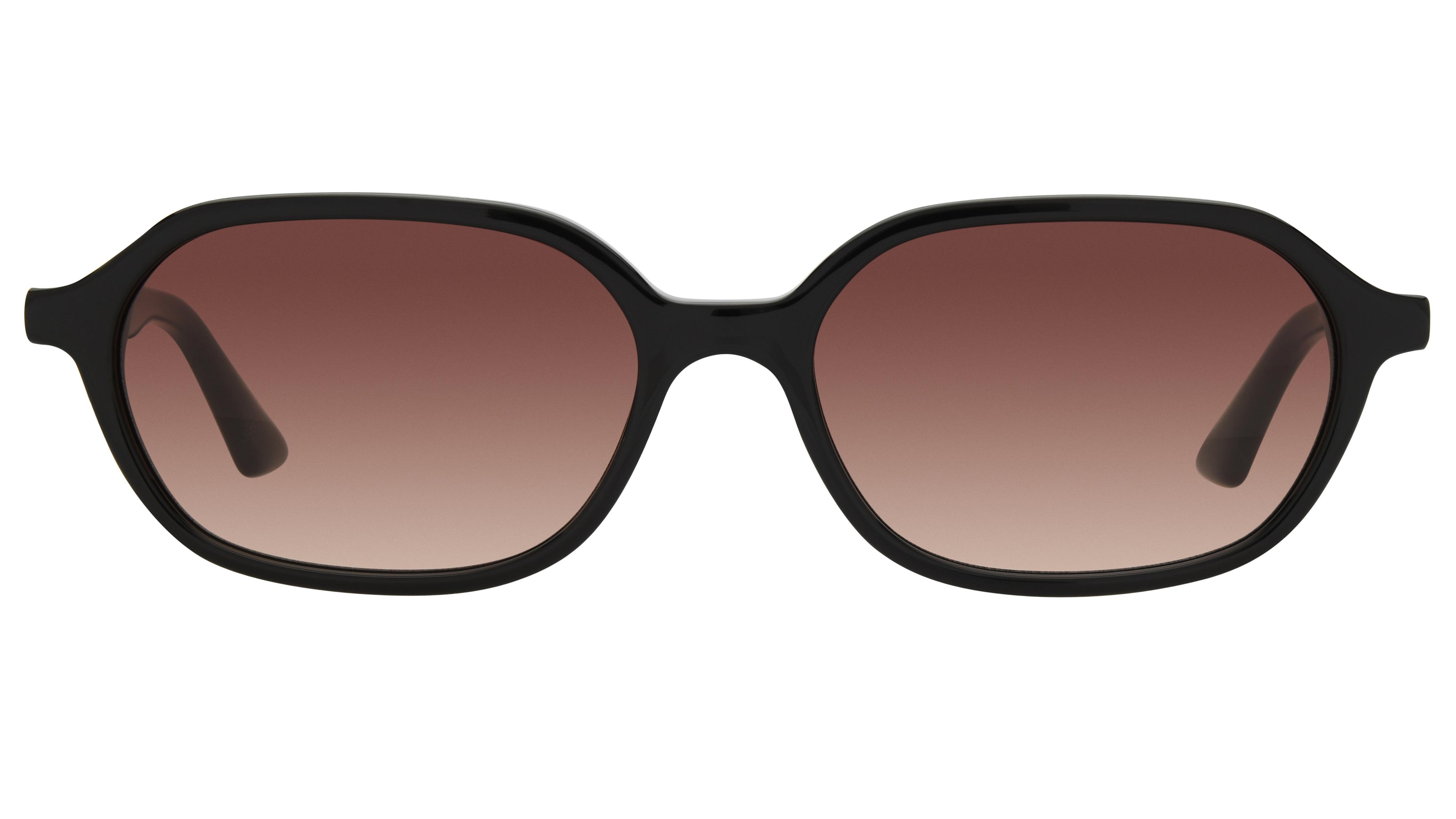Lunettes de soleil Signature Krys Femme Noir Rectangle audacieuse Face