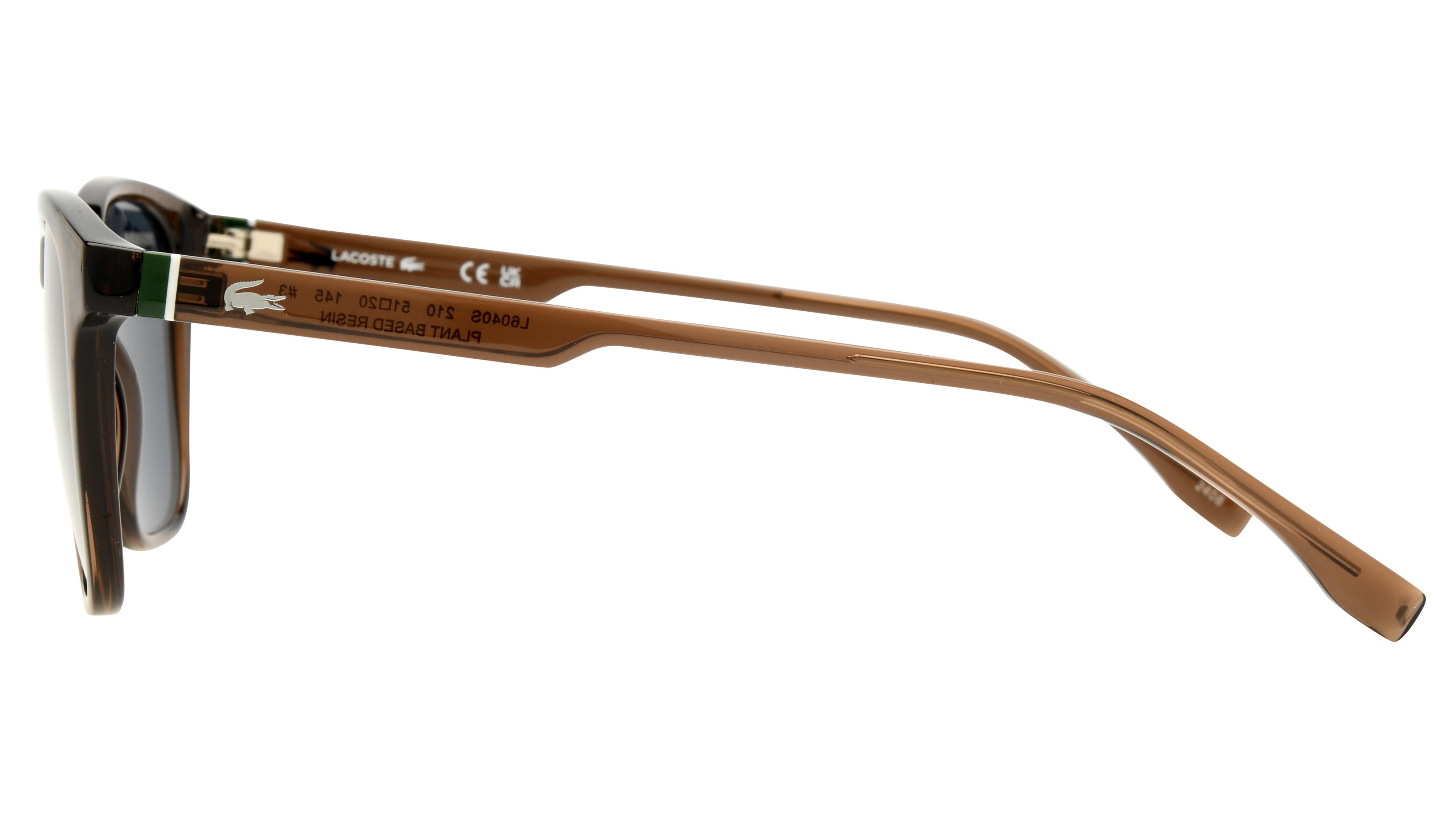 Lunettes de soleil Lacoste Homme Marron Rectangle L6040S Gauche