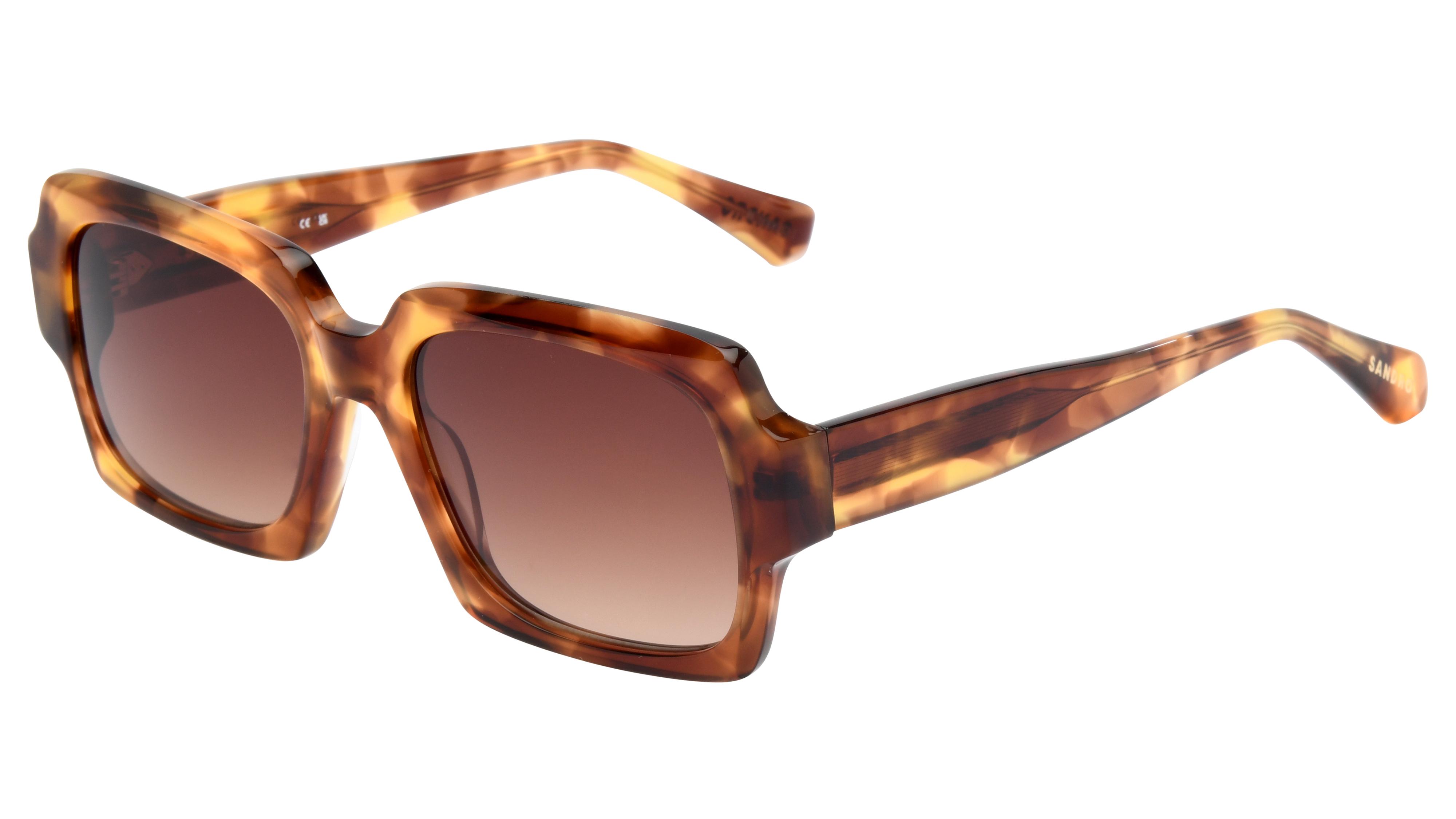Lunettes de soleil Sandro Sd6051 105 Ecaille Clair Br Rectangle Krys