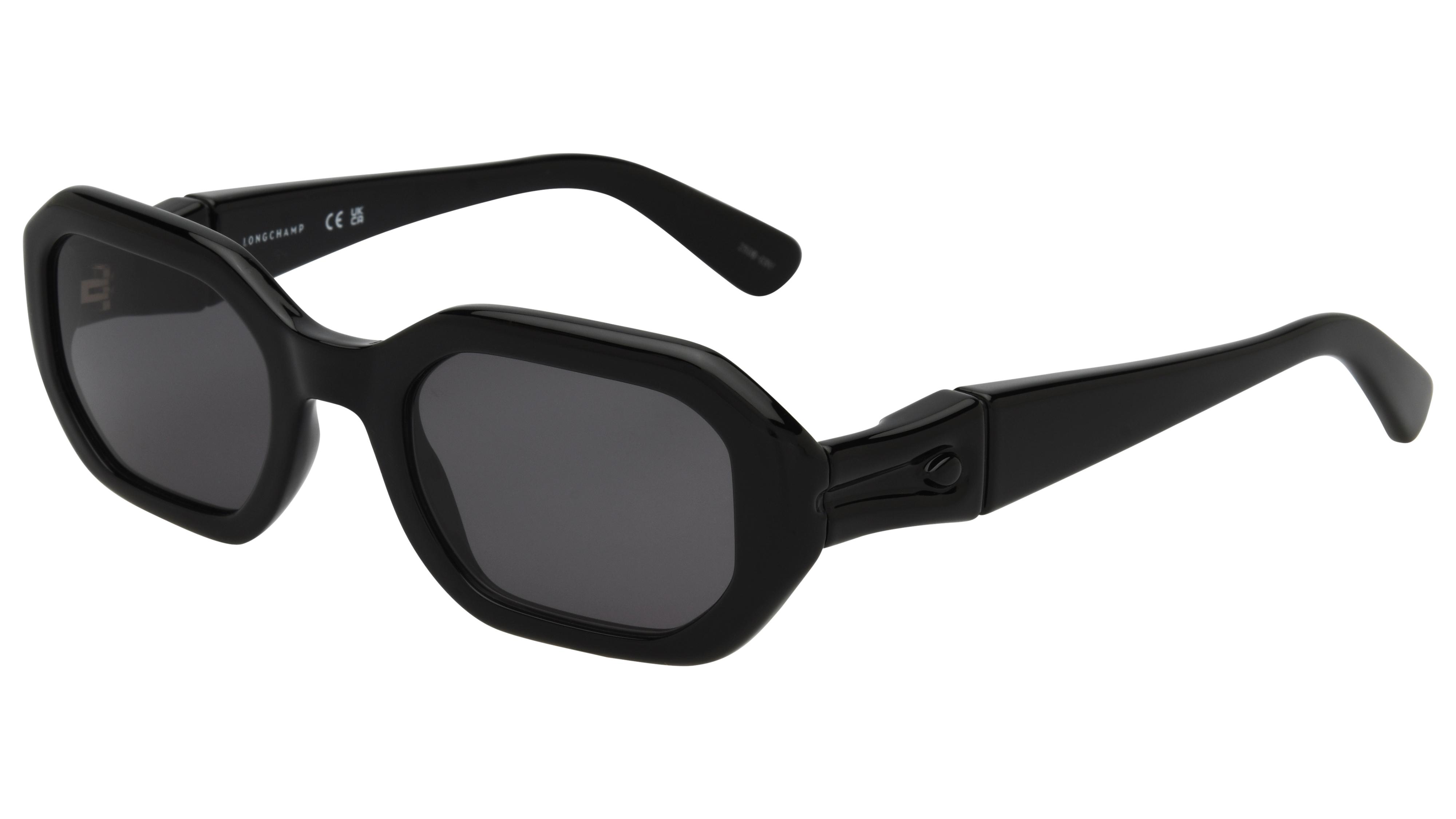 Lunettes de soleil Longchamp Femme Noir Rectangle lo794s Trois-Quart