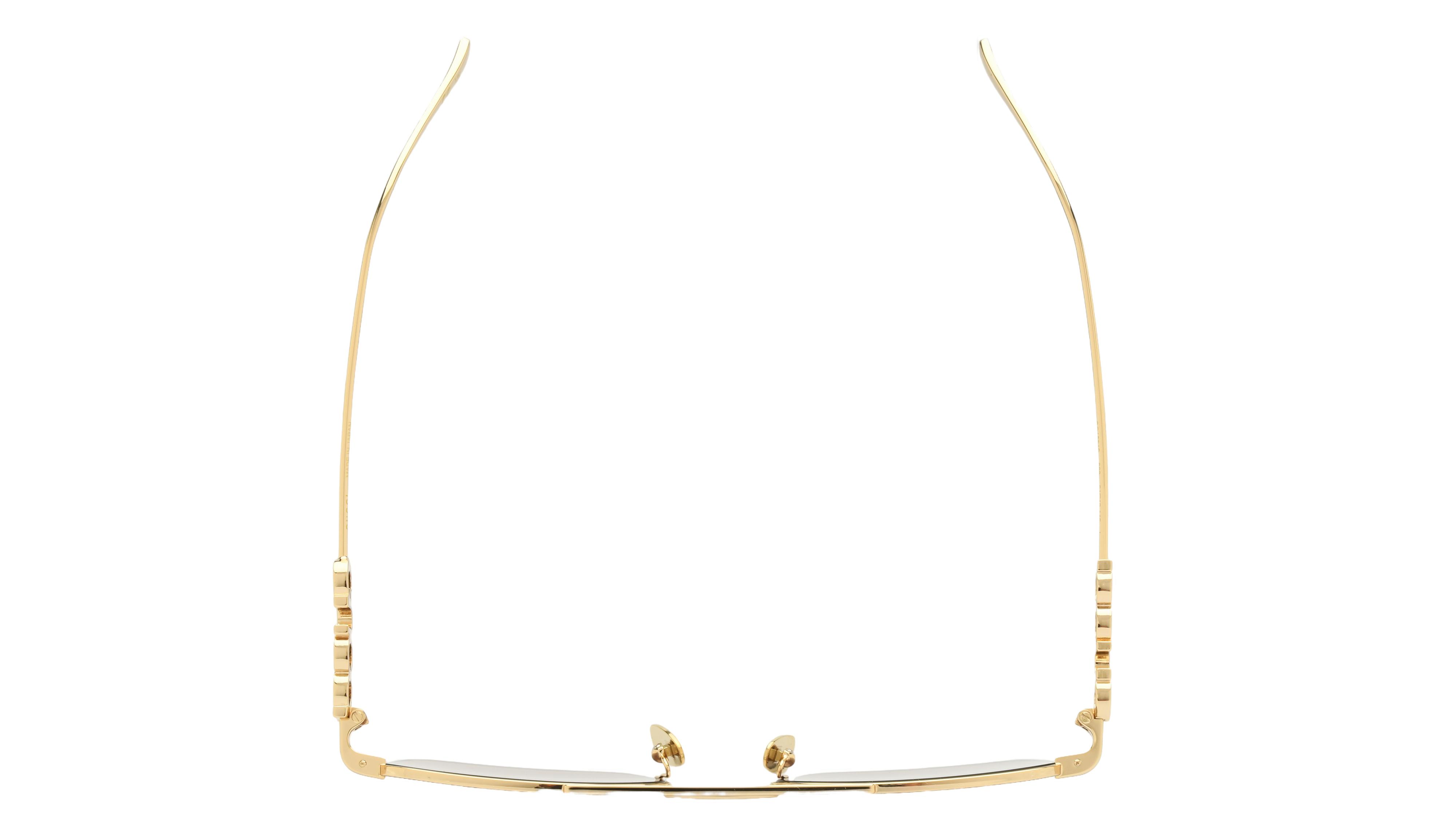 Lunettes de soleil Gucci Femme Or Rectangle GG1804S Dessus