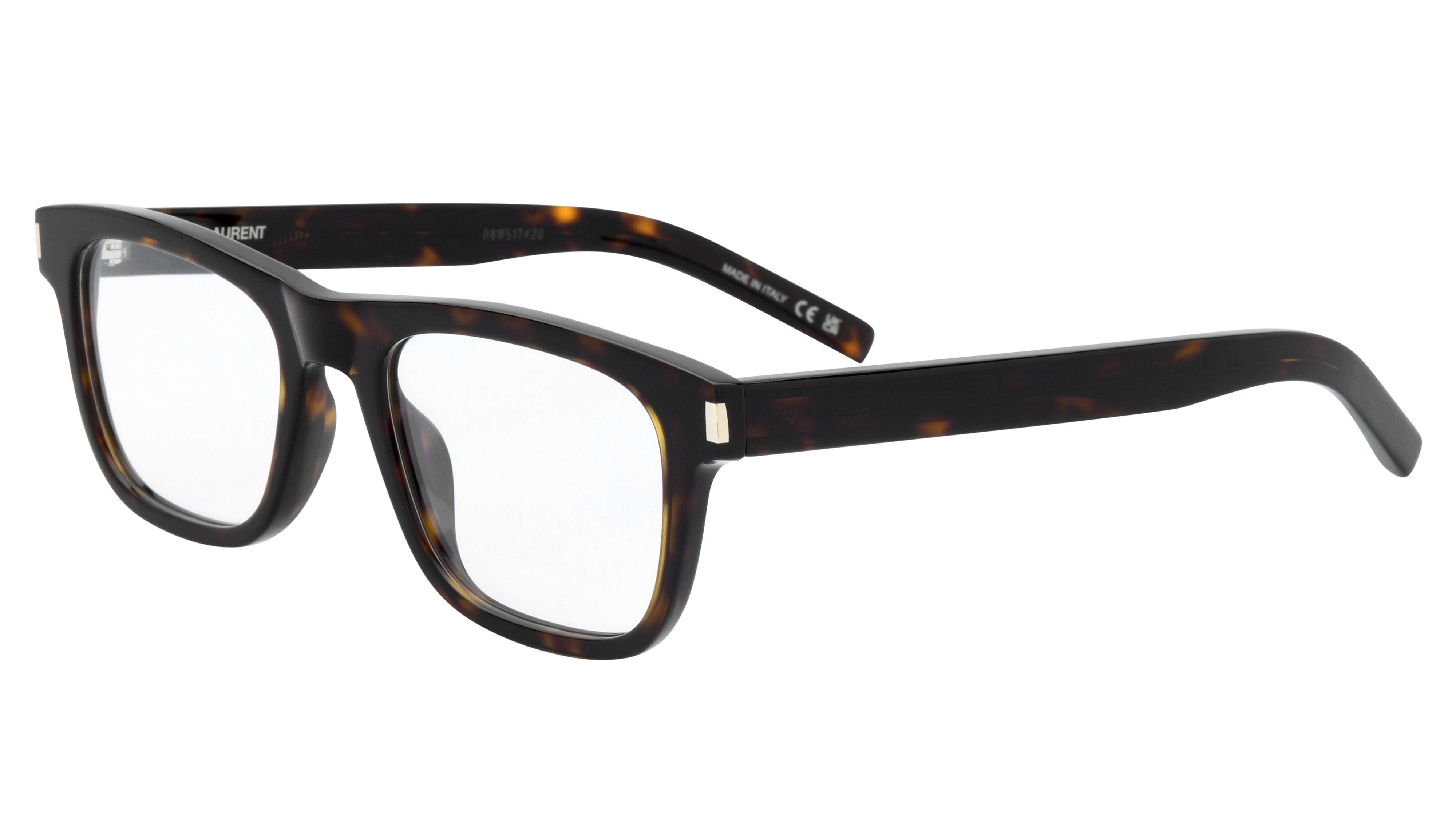 Lunettes de vue Saint Laurent Mixte Écaille Rectangle Sl819Opt Trois-Quart