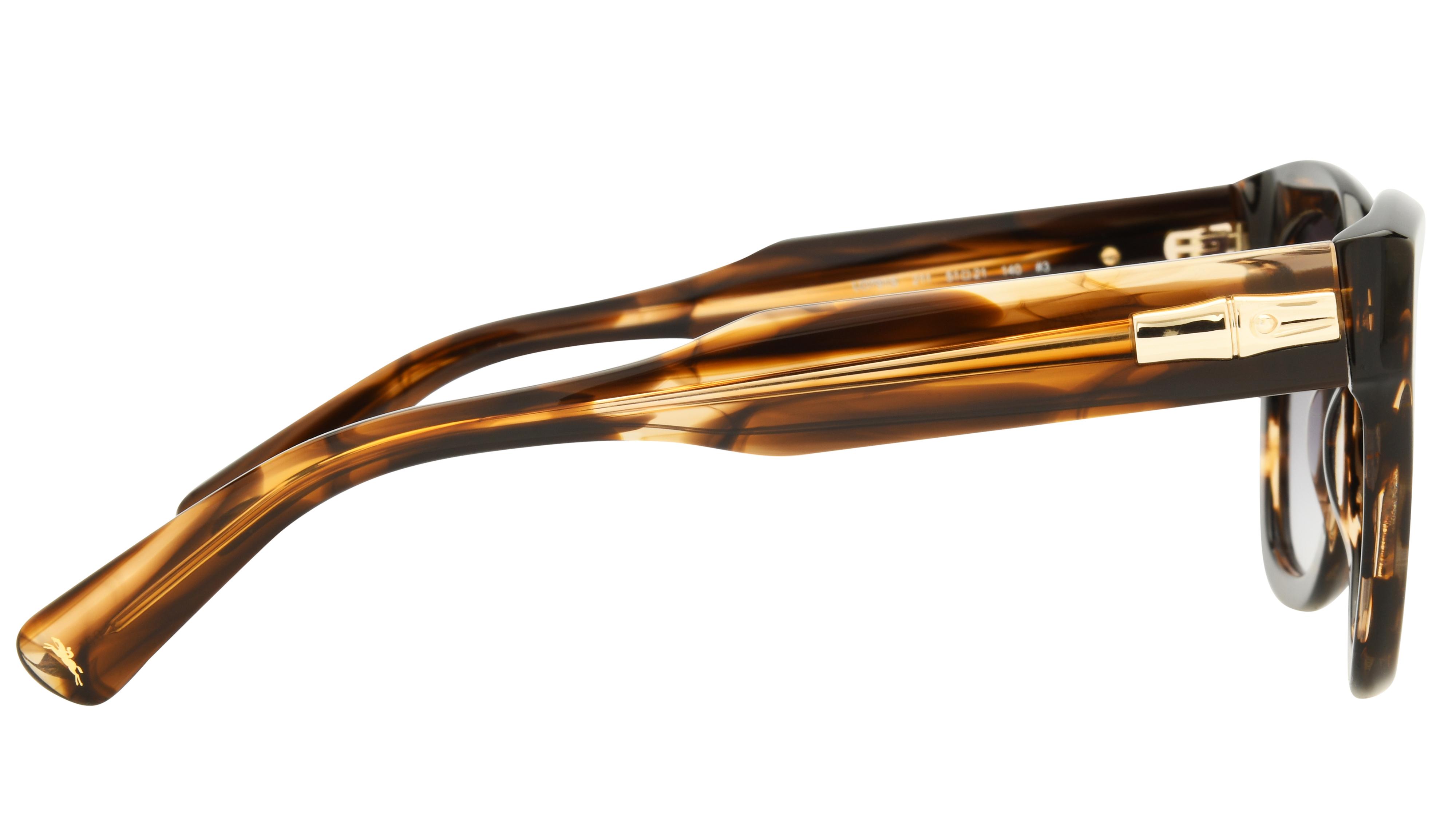 Lunettes de soleil Longchamp Femme Marron Oversize LO791S Droite