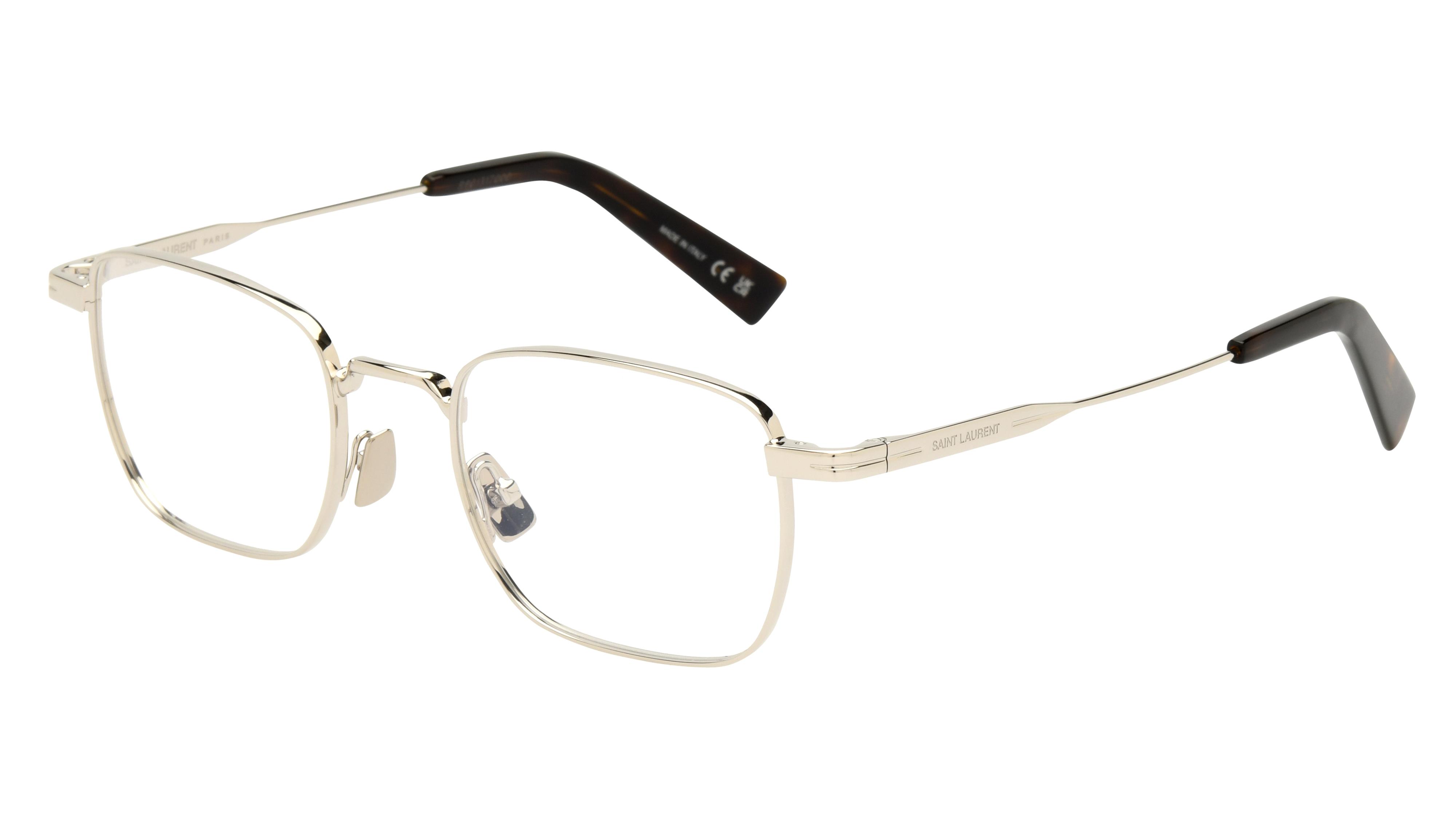 Lunettes de vue Saint Laurent Homme Argent Rectangle SL Trois-Quart
