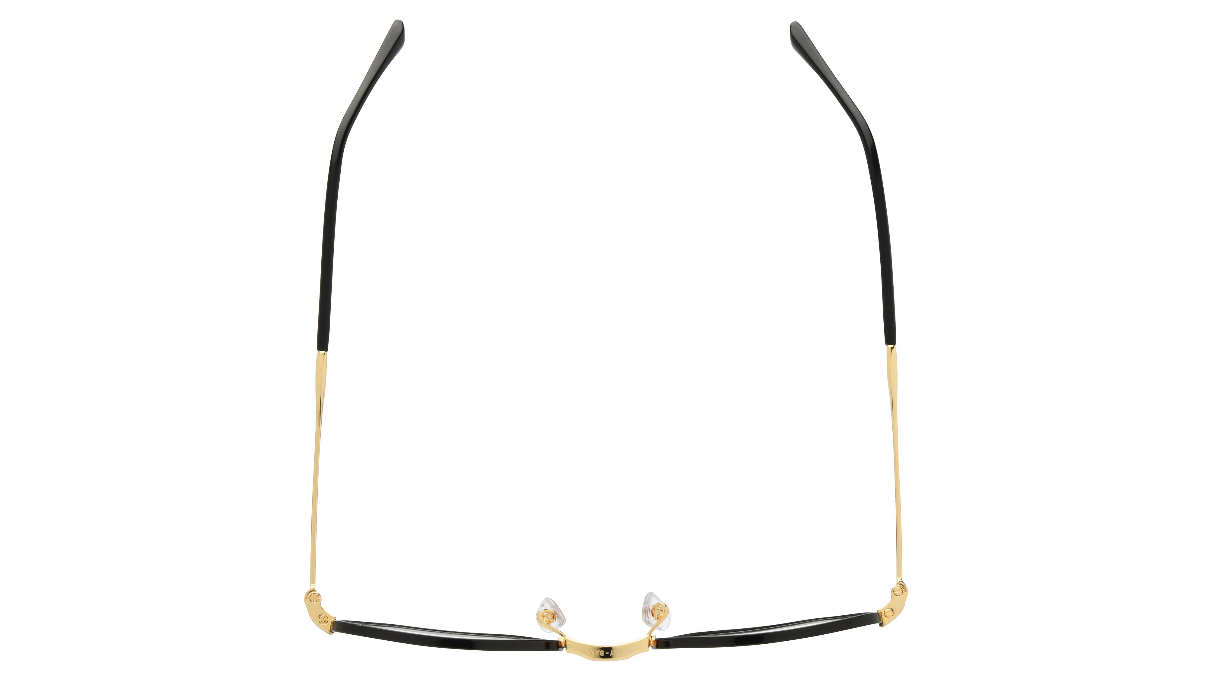 Lunettes de vue Ray-Ban Mixte Noir Carré Rx6496 Dessus