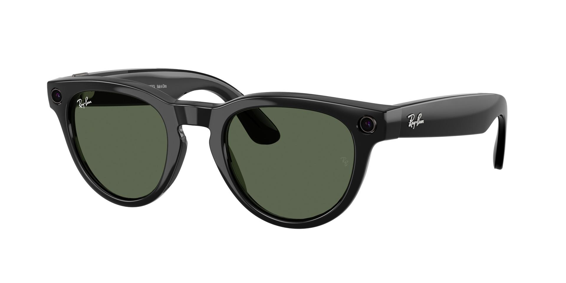 Lunettes de soleil Ray-Ban Meta Mixte Noir Pantos Rw4013 Gauche