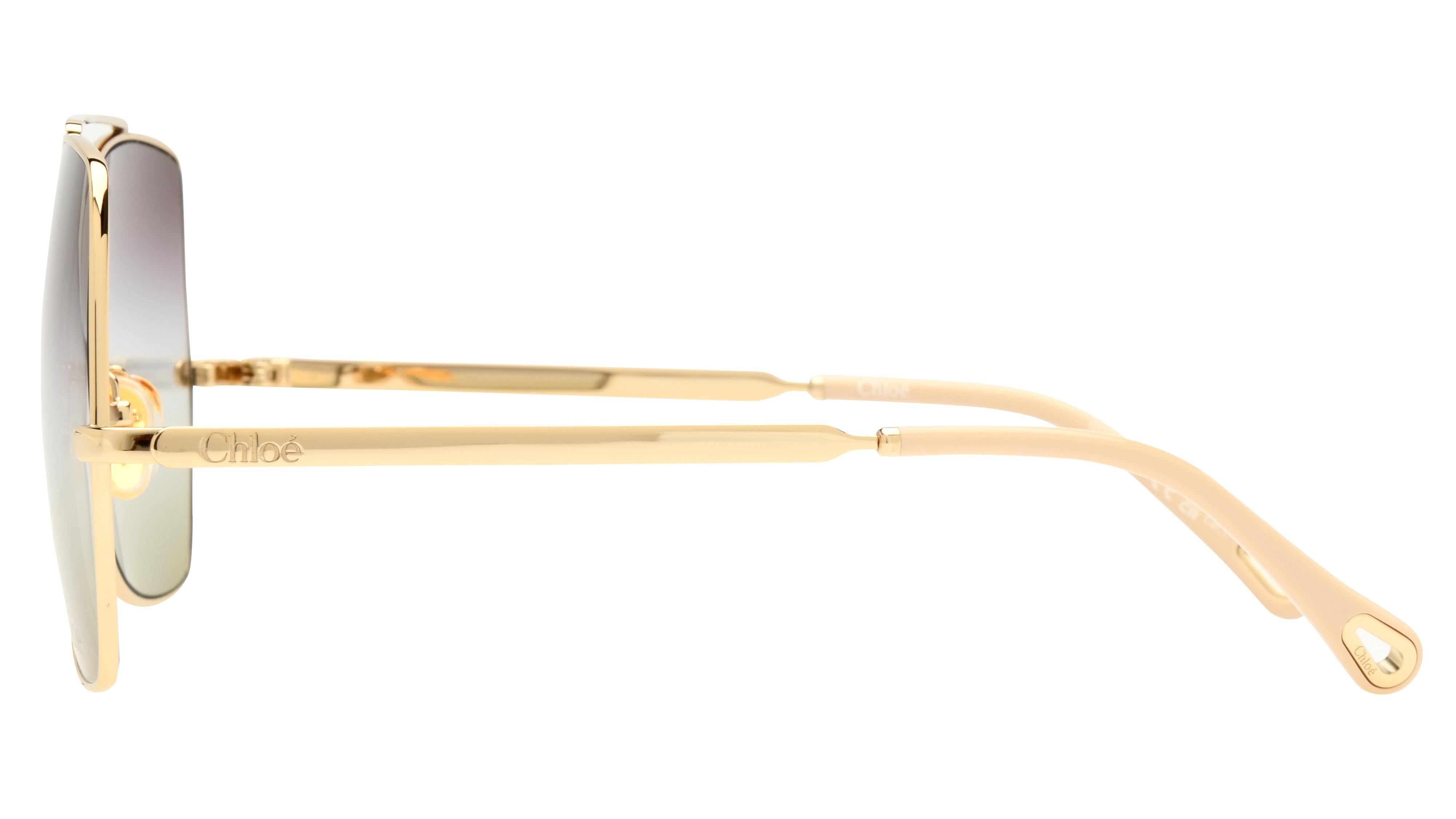 Lunettes de soleil Chloé Femme Or Carré Ch0278S Gauche