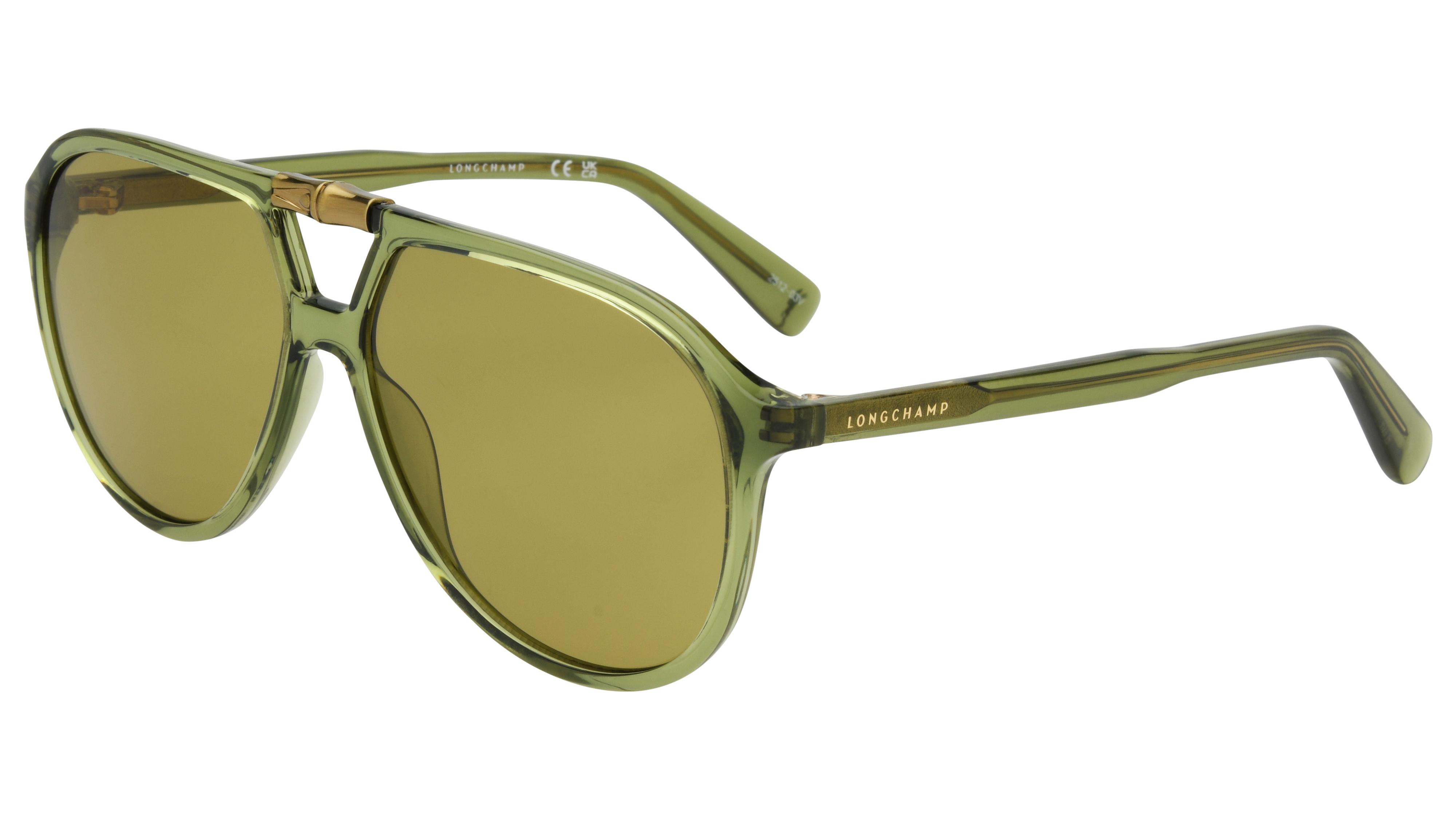 Lunettes de soleil Longchamp Femme Transparent Aviateur lo800s Trois-Quart