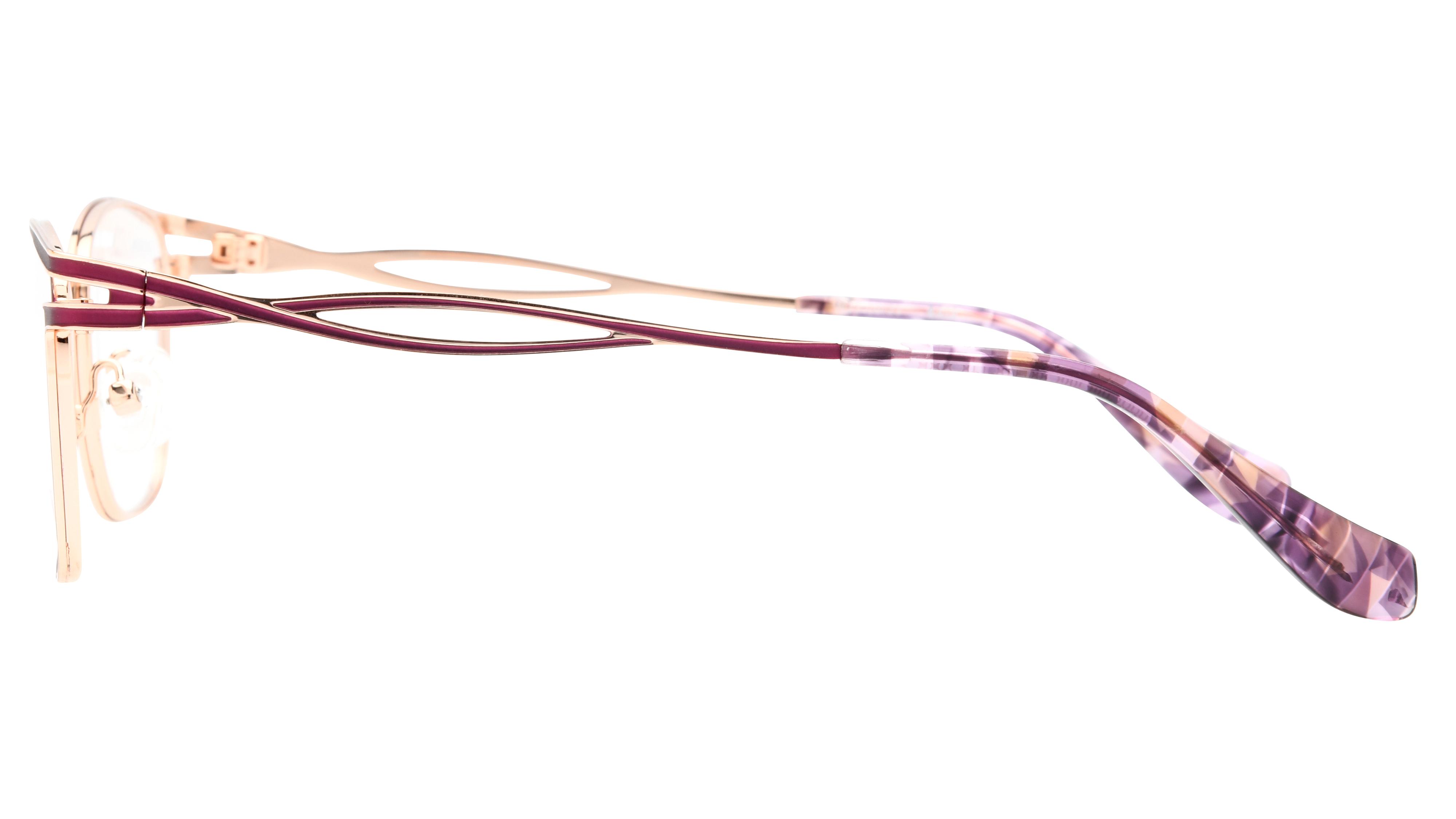 Lunettes de vue Baïa Femme Violet Rectangle Baa2403 Gauche