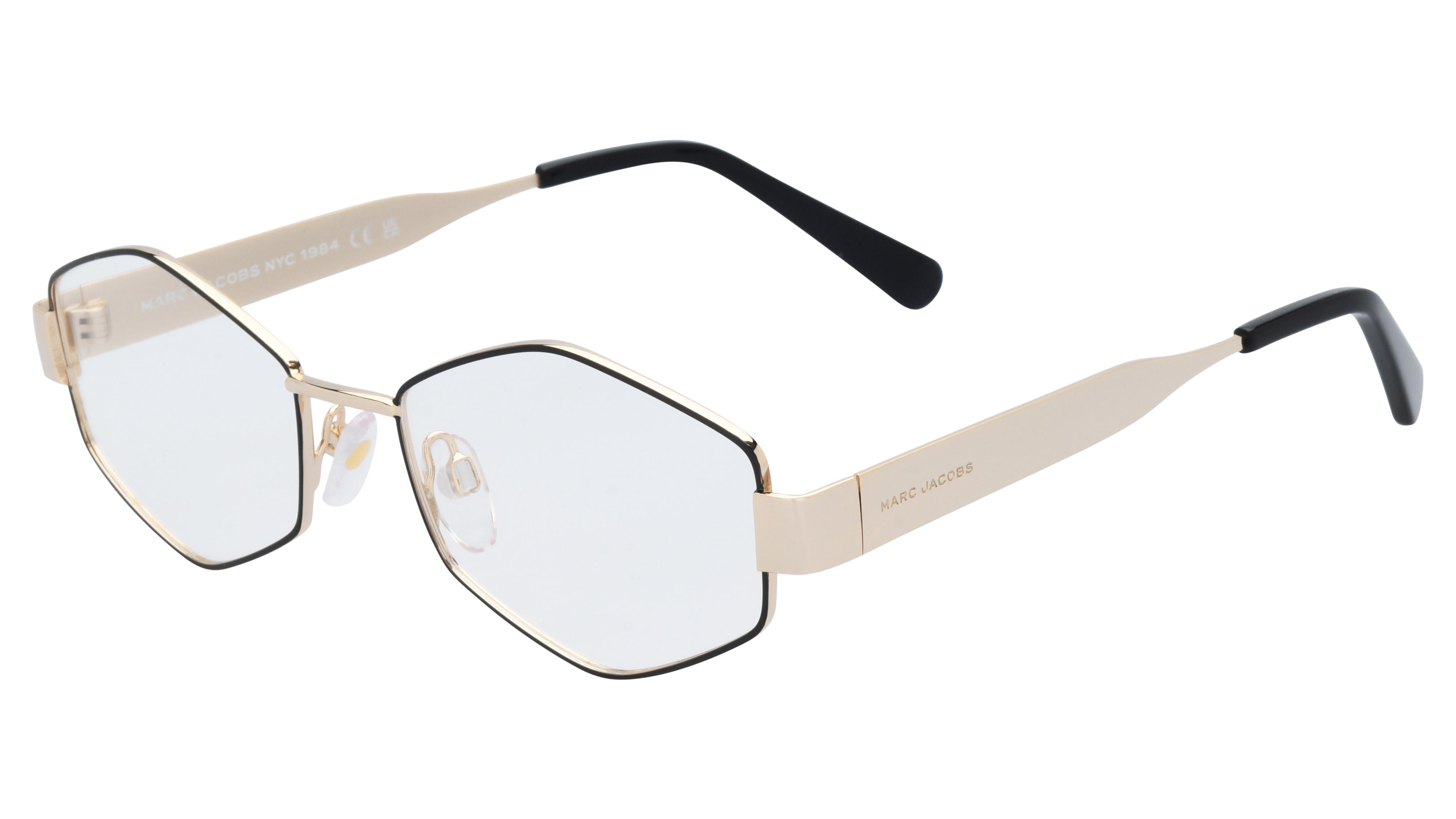Lunettes de vue Marc Jacobs Femme Or Arrondie Marc Trois-Quart