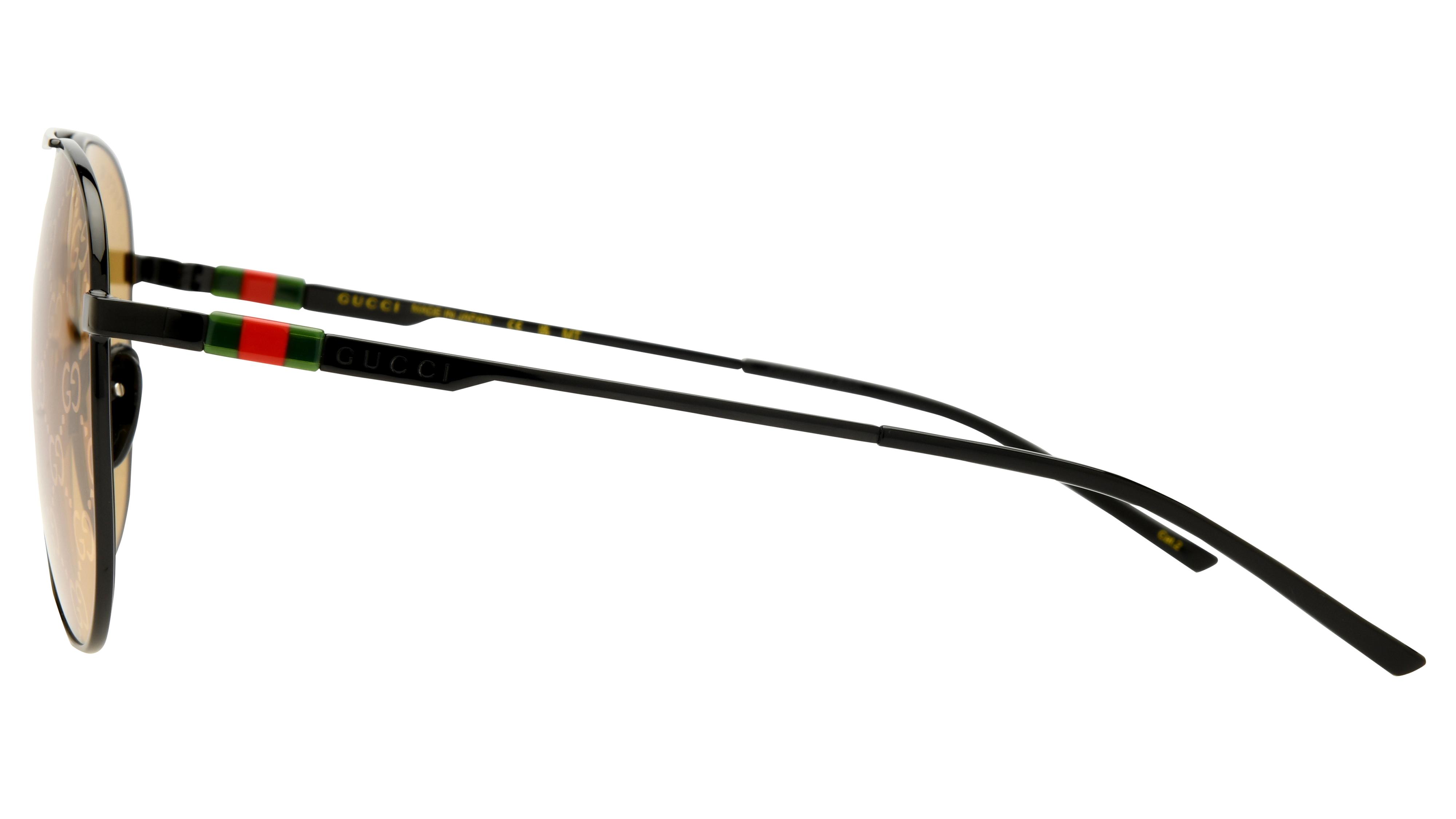 Lunettes de soleil Gucci Homme Noir Aviateur GG1677S Gauche