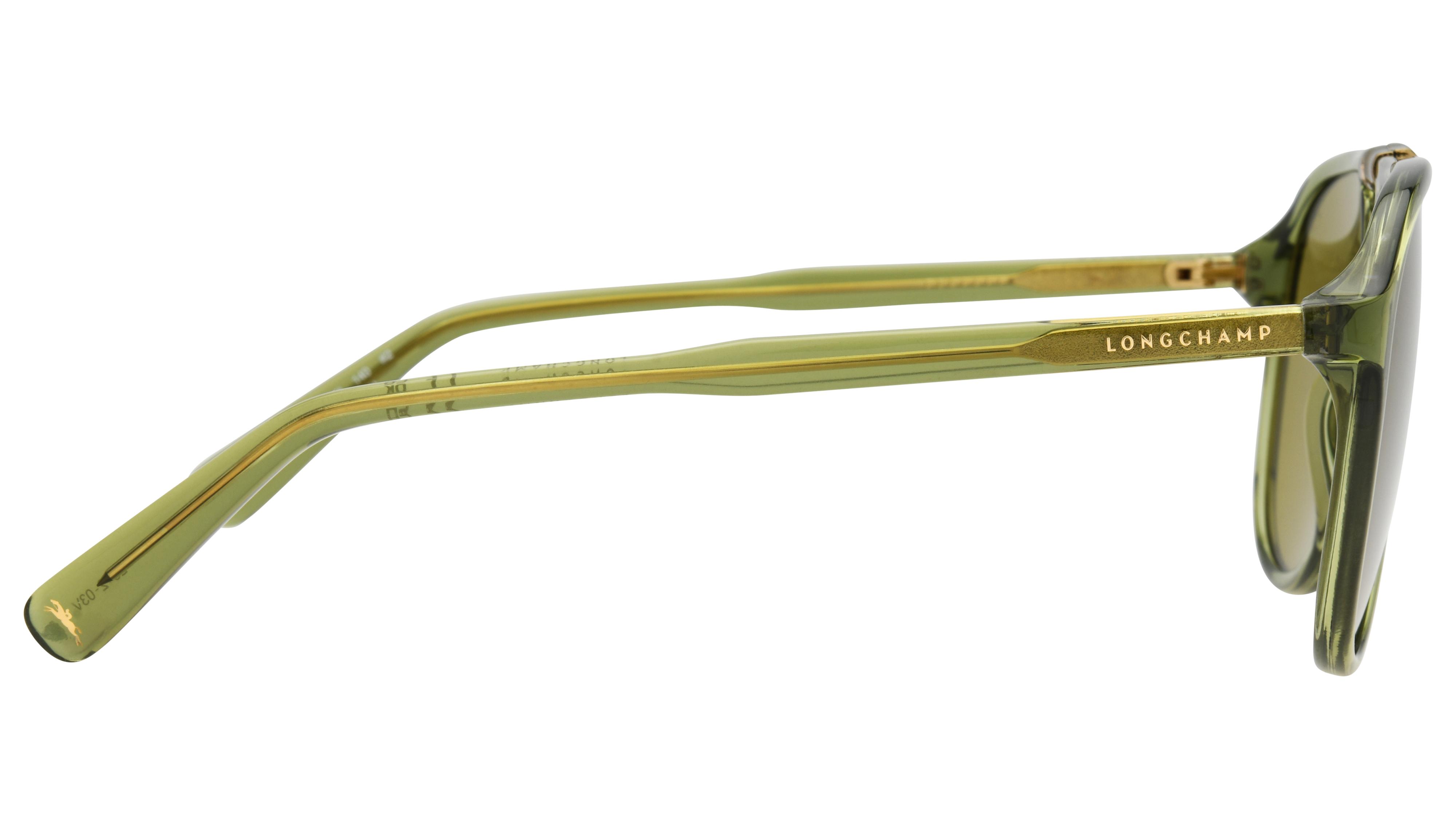 Lunettes de soleil Longchamp Femme Transparent Aviateur lo800s Droite