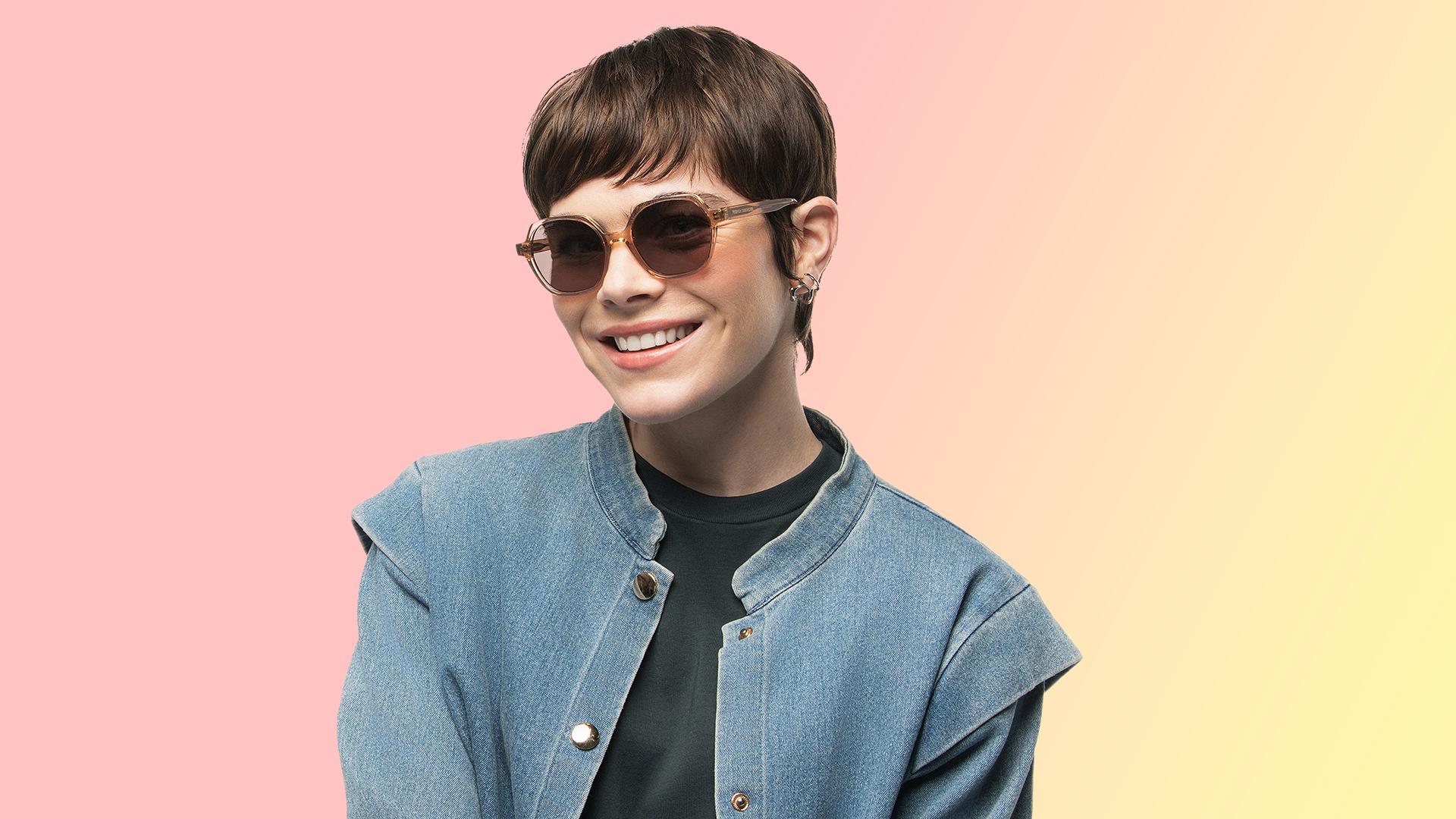 Lunettes de soleil French Disorder Femme Marron Carré Fd2507/S Trois-Quart
