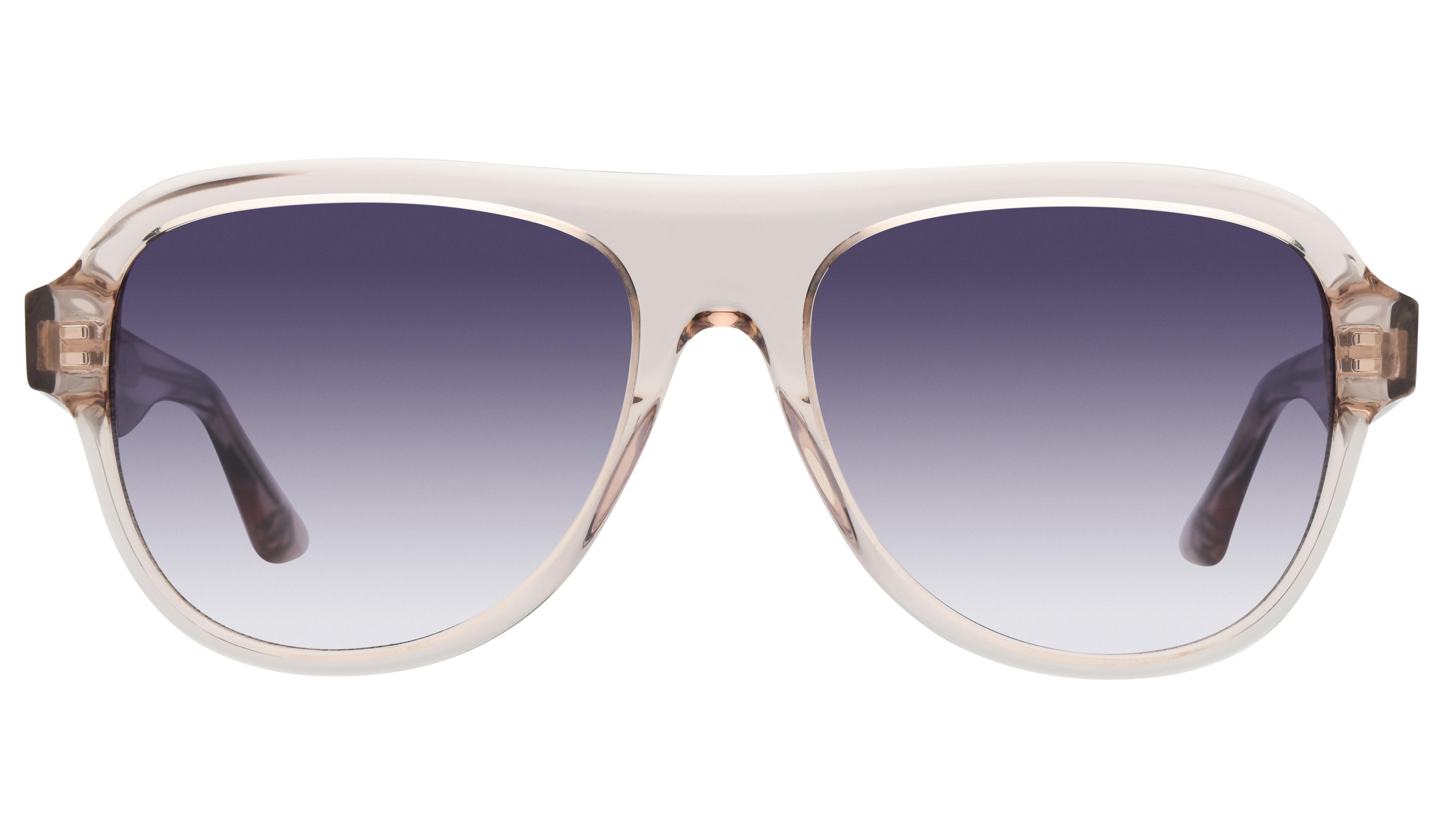 Lunettes de soleil Signature Krys Mixte Rose Aviateur Intrepide Face