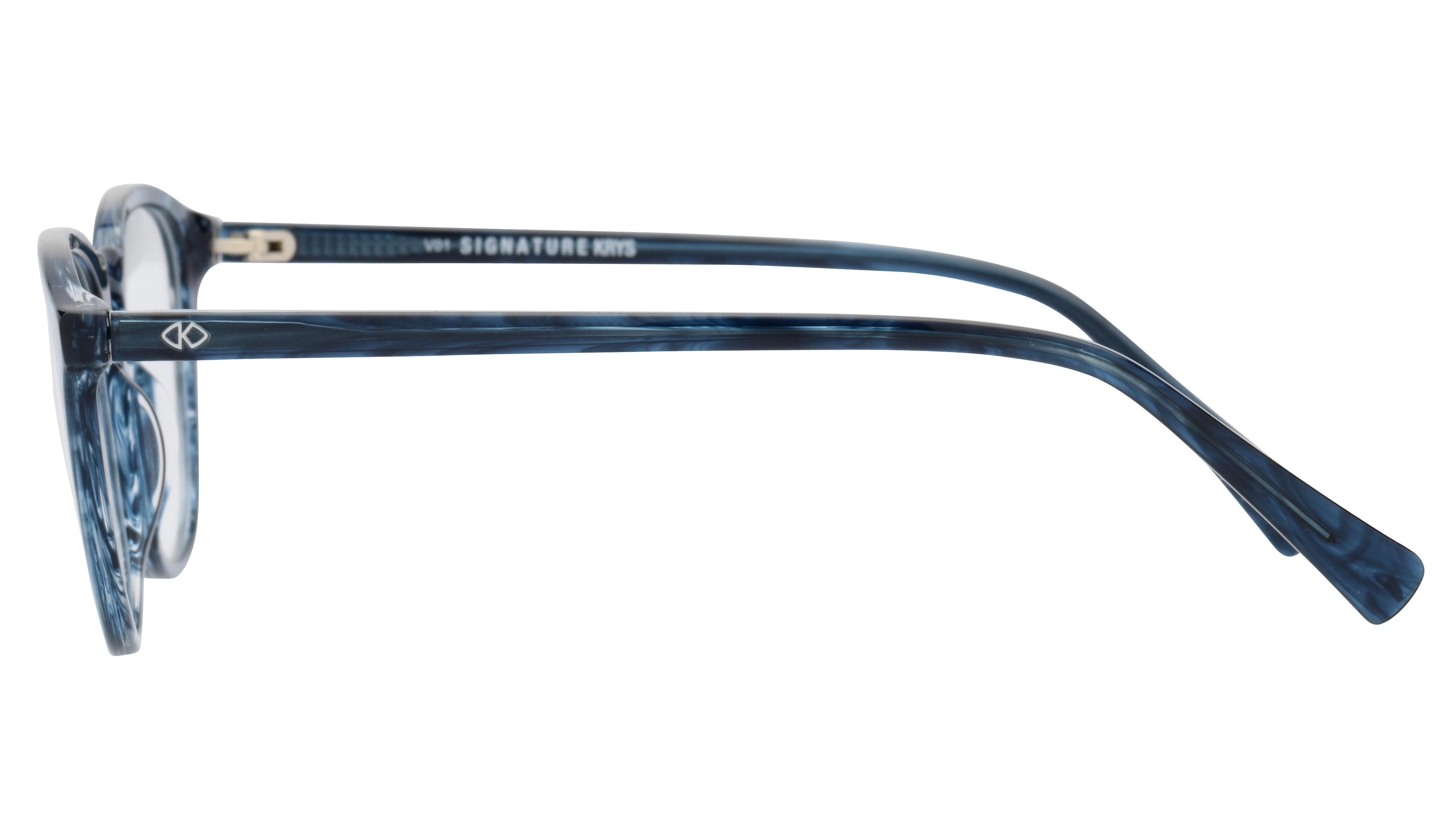 Lunettes de vue Signature Krys Homme Bleu Carré Com2207 Gauche