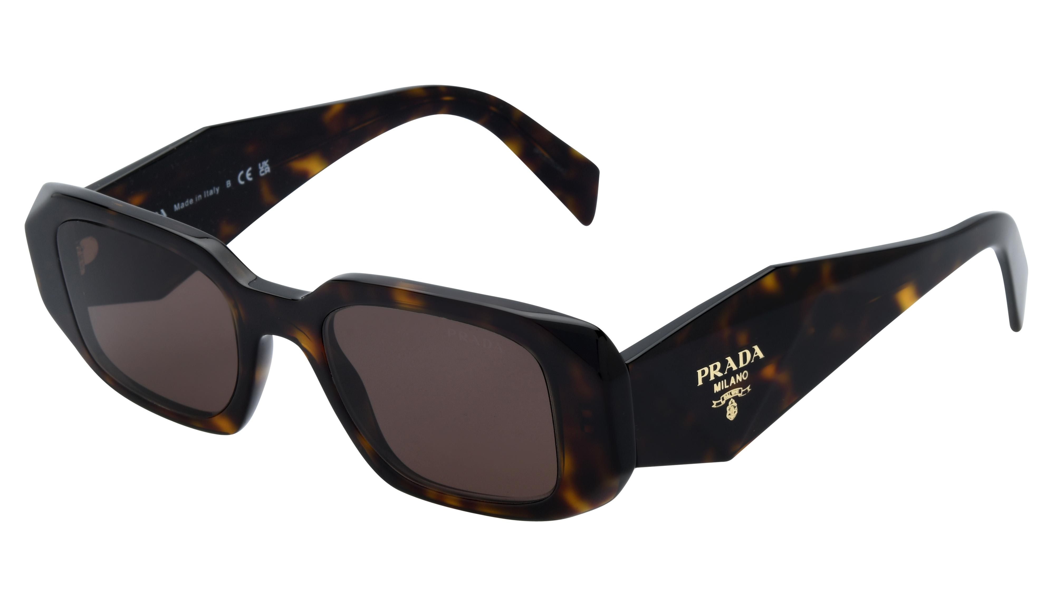 Lunettes de soleil Prada Femme Écaille Rectangle Pr17Ws Trois-Quart