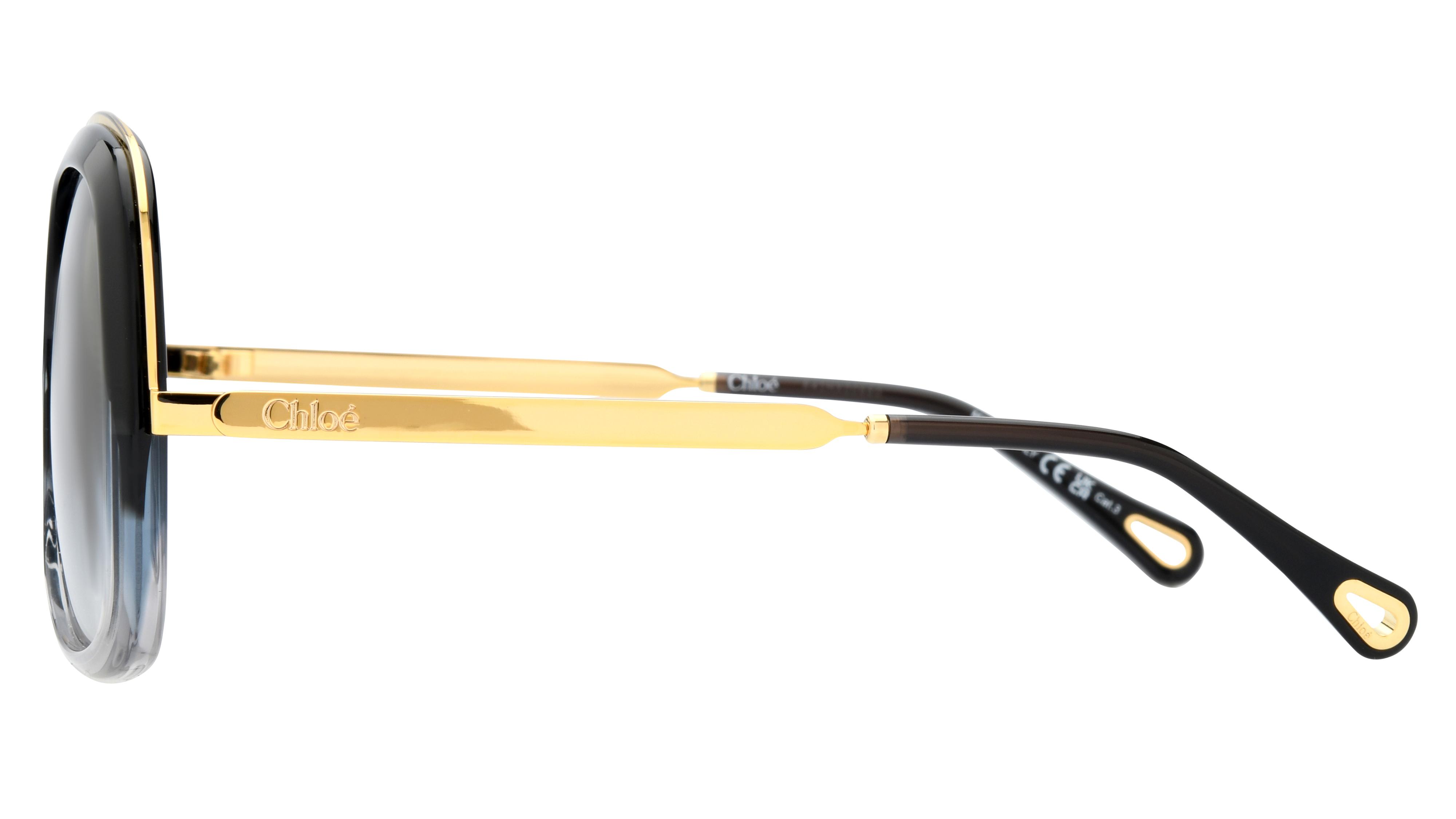 Lunettes de soleil Chloé Femme Or Rectangle CH0327S Gauche