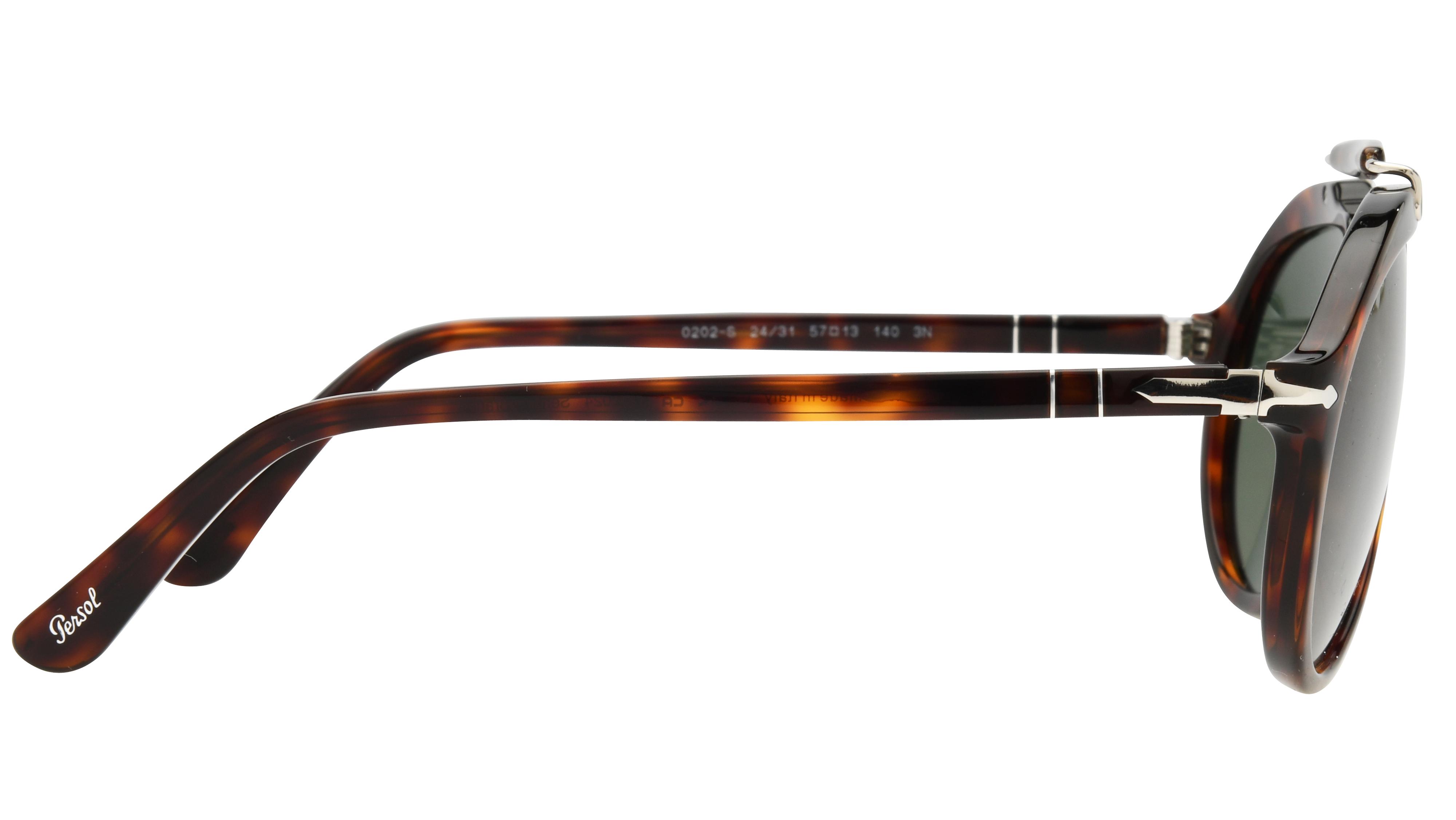 Lunettes de soleil Persol Mixte Écaille Carré PO0202S Droite