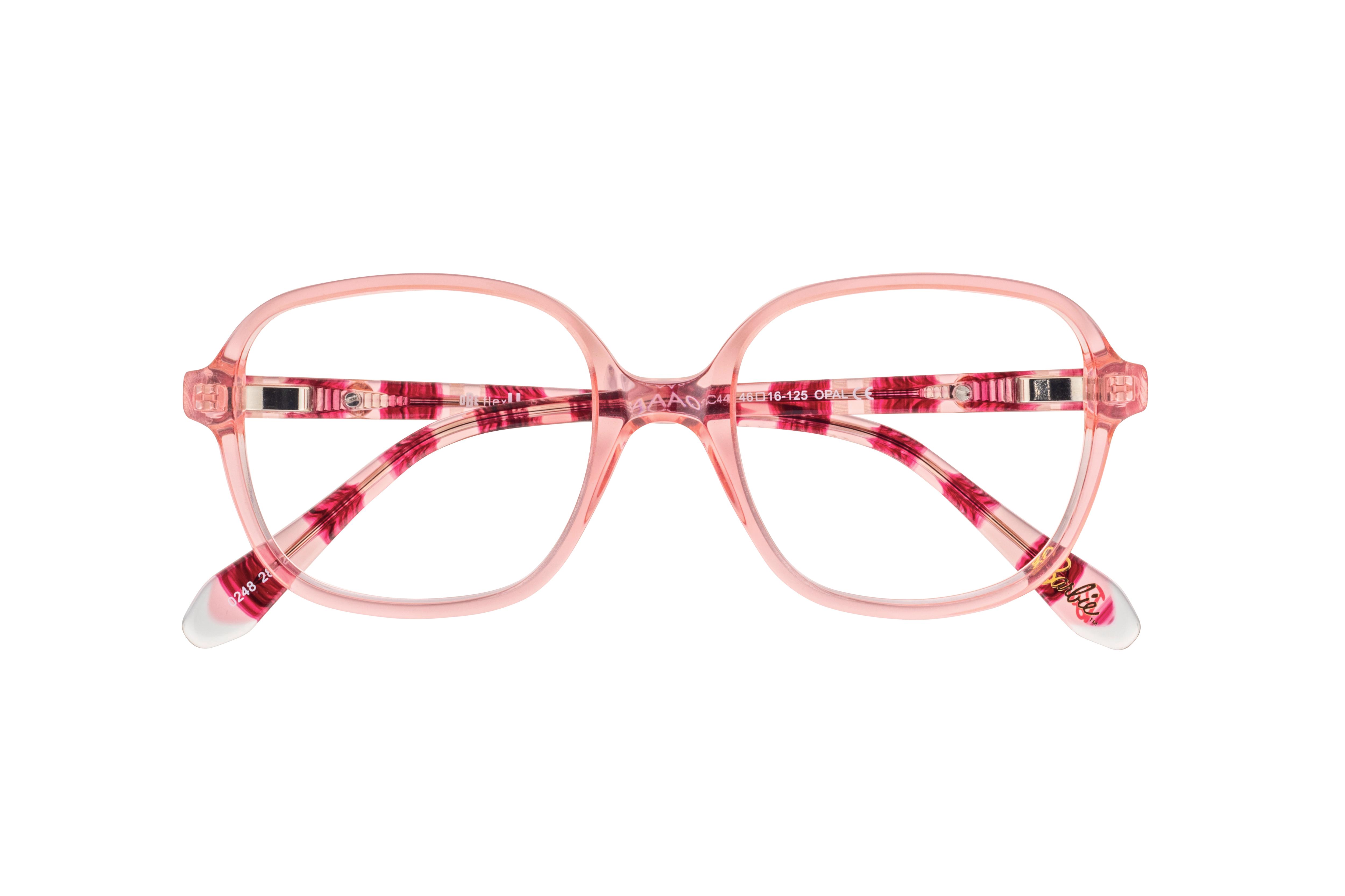 Lunettes de vue Barbie Enfant Orange Carré BAAA017 Face