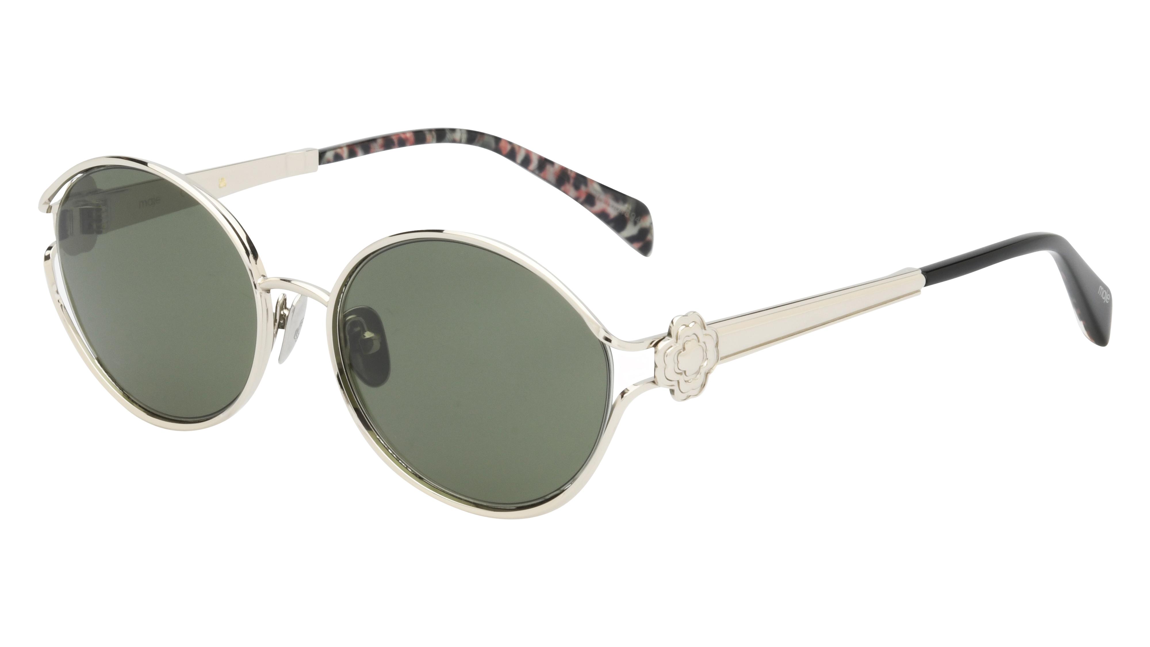 Lunettes de soleil Maje Femme Argent Ovale MJ7037 Trois-Quart