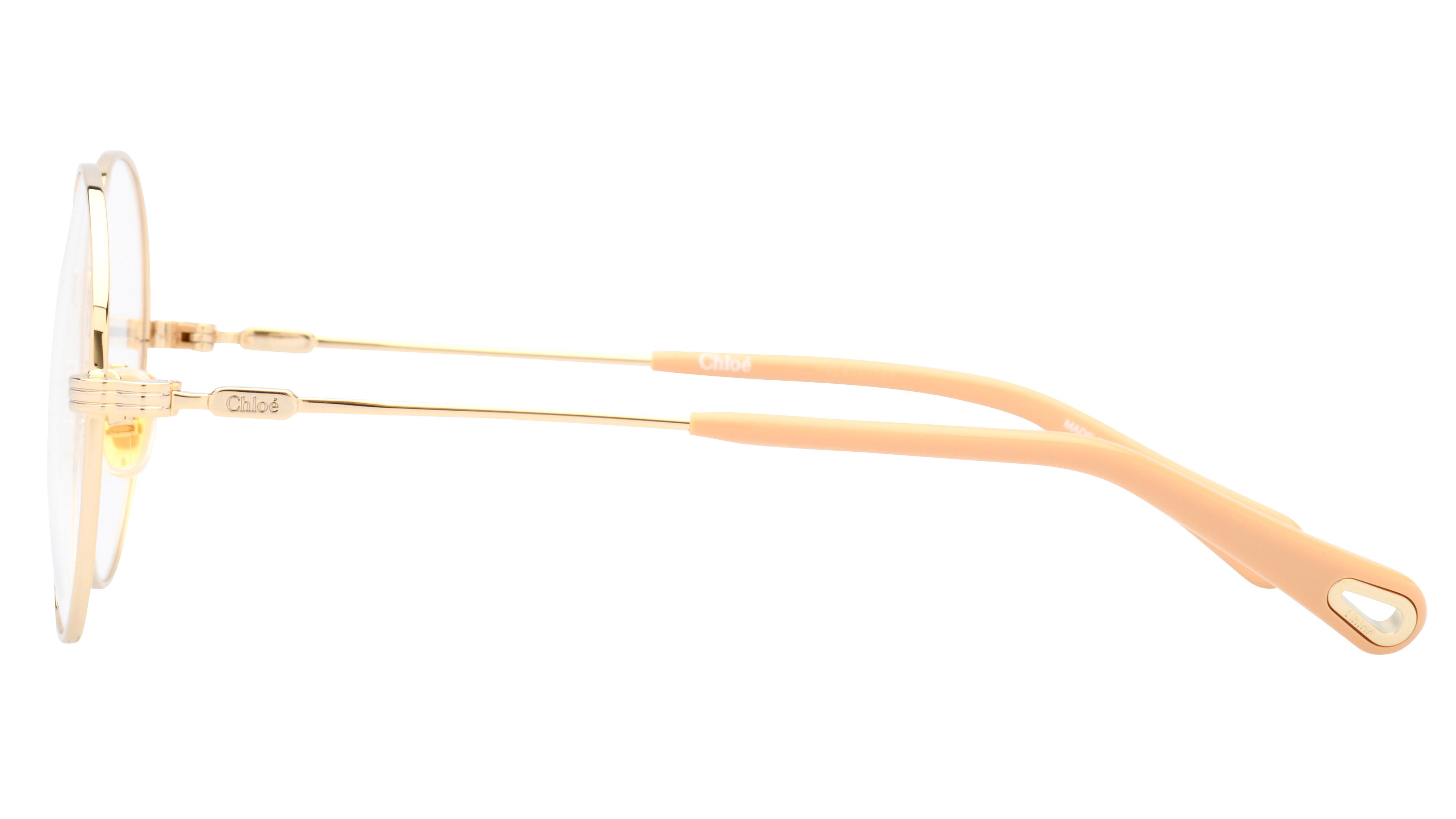 Lunettes de vue Chloé Femme Or Ronde Ch0179O Gauche
