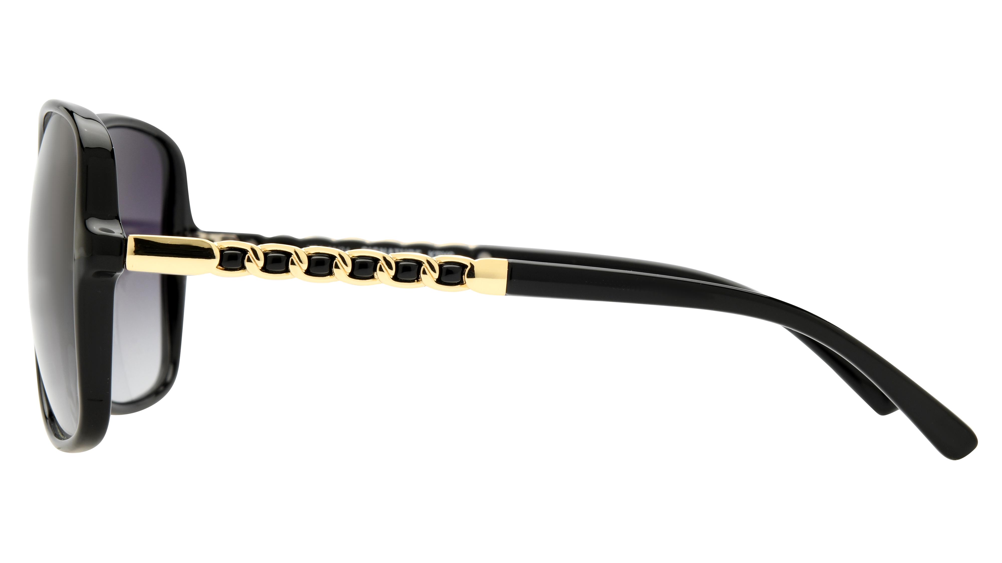Lunettes de soleil Signature Krys Femme Noir Rectangle Ske2518-A Gauche