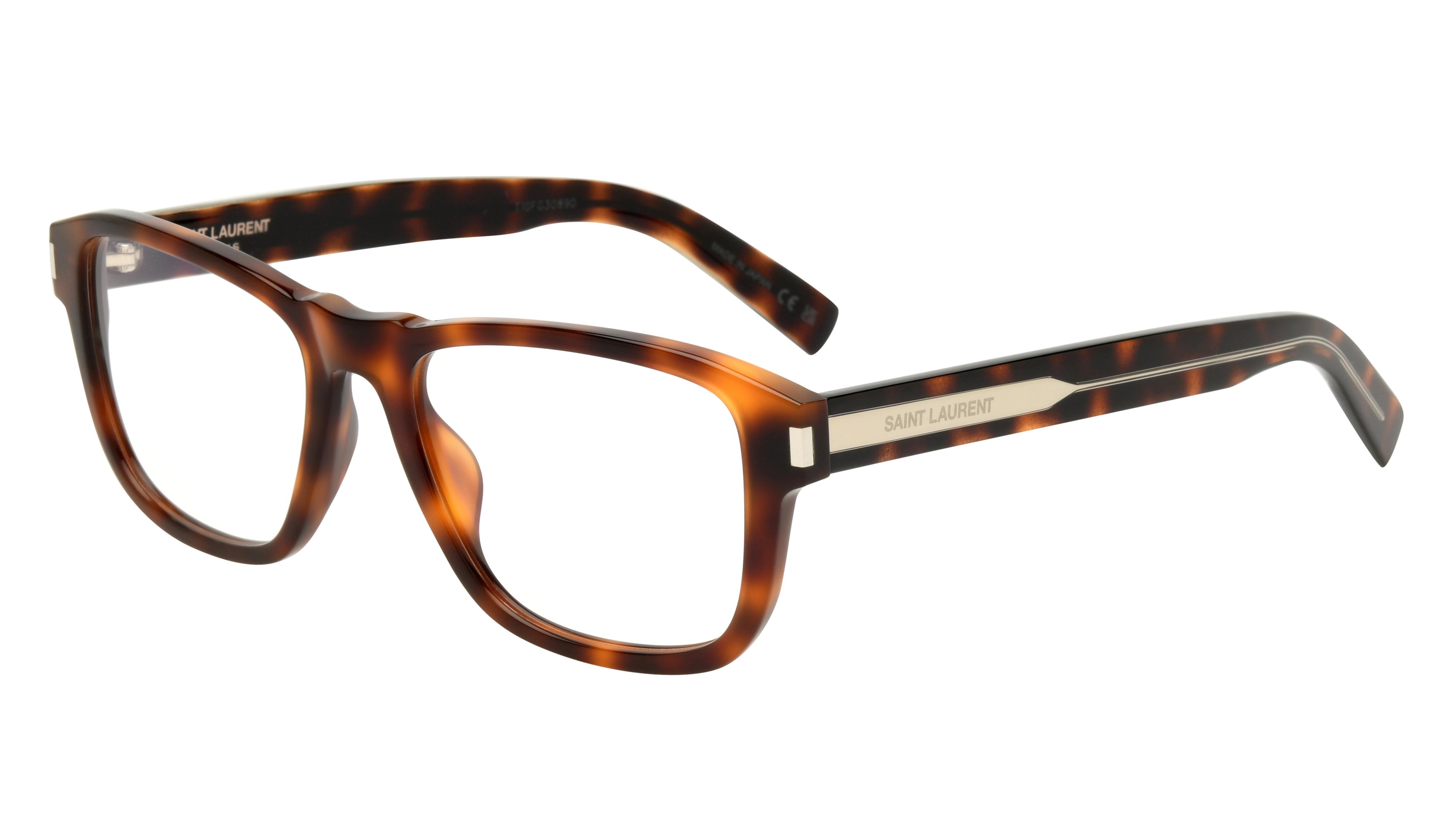 Lunettes de vue Saint Laurent Homme Écaille Rectangle SL Trois-Quart
