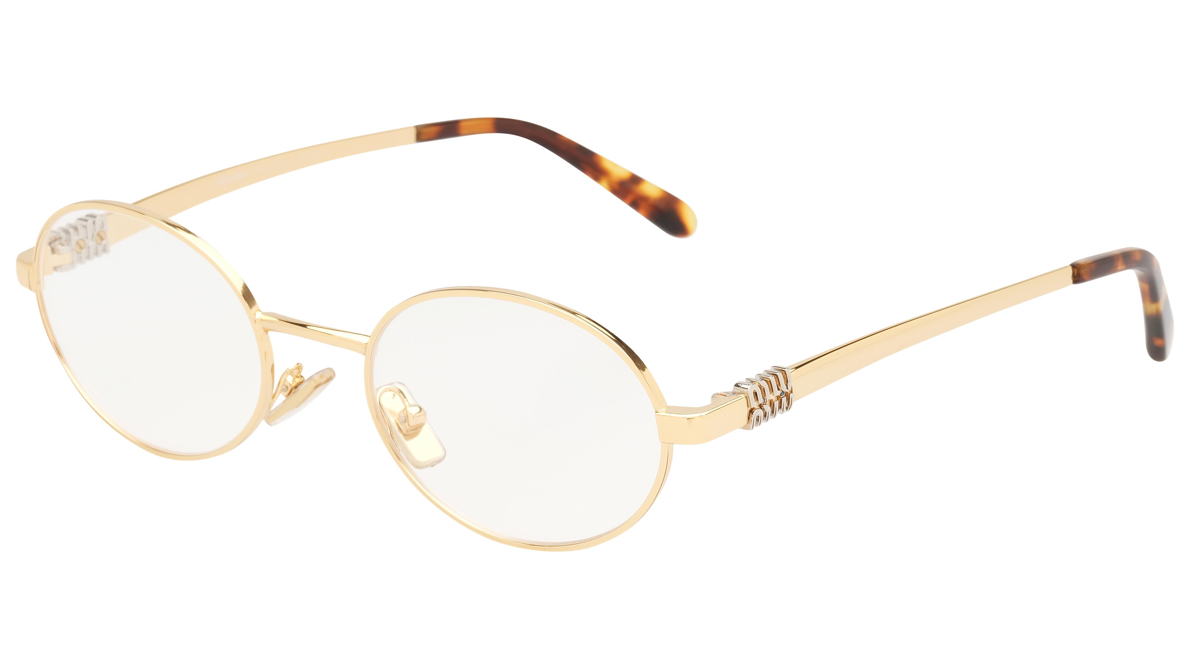 Lunettes de vue Miu Miu Femme Or Ovale MU Trois-Quart