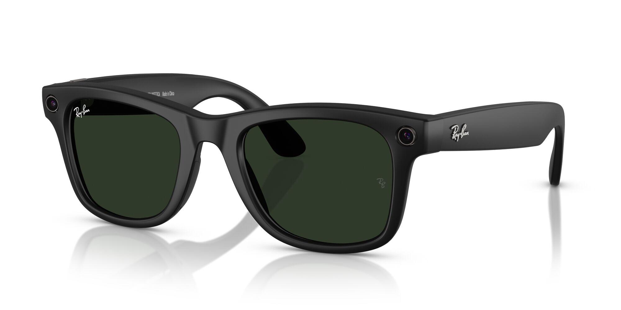 Lunettes de soleil Ray-Ban Meta Mixte Noir Carré RW4008 Dessus