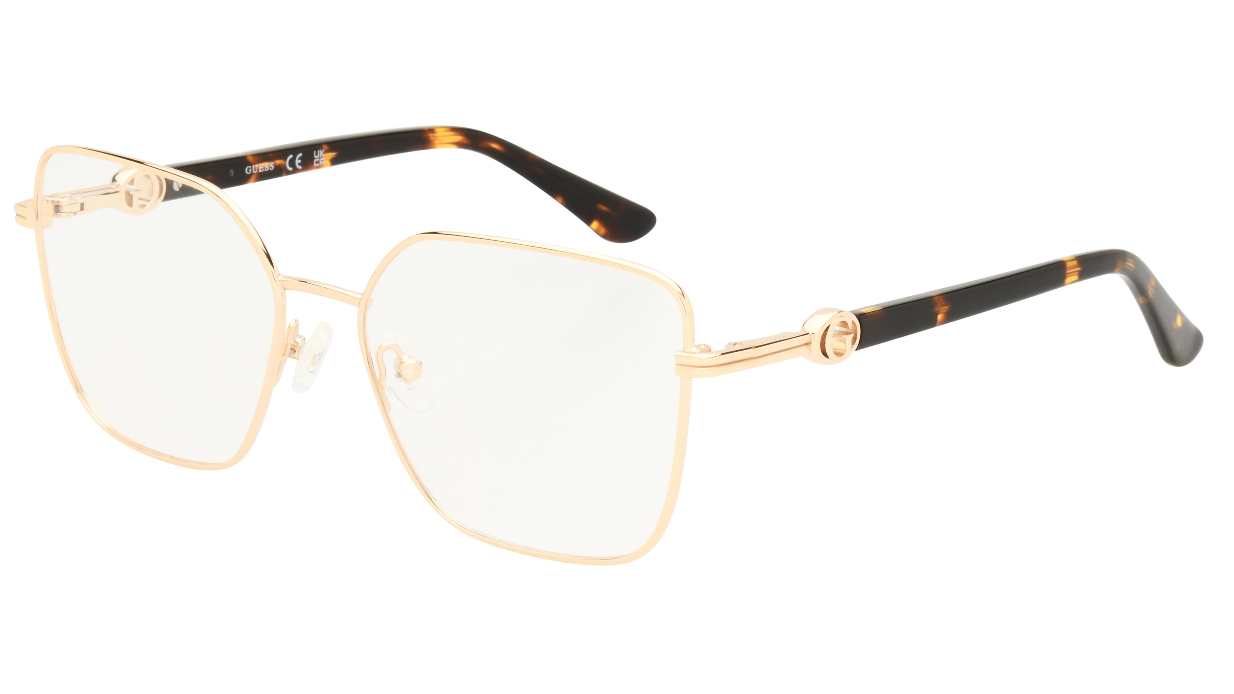Lunettes de vue Guess Femme Or Carré Gu50313 Trois-Quart