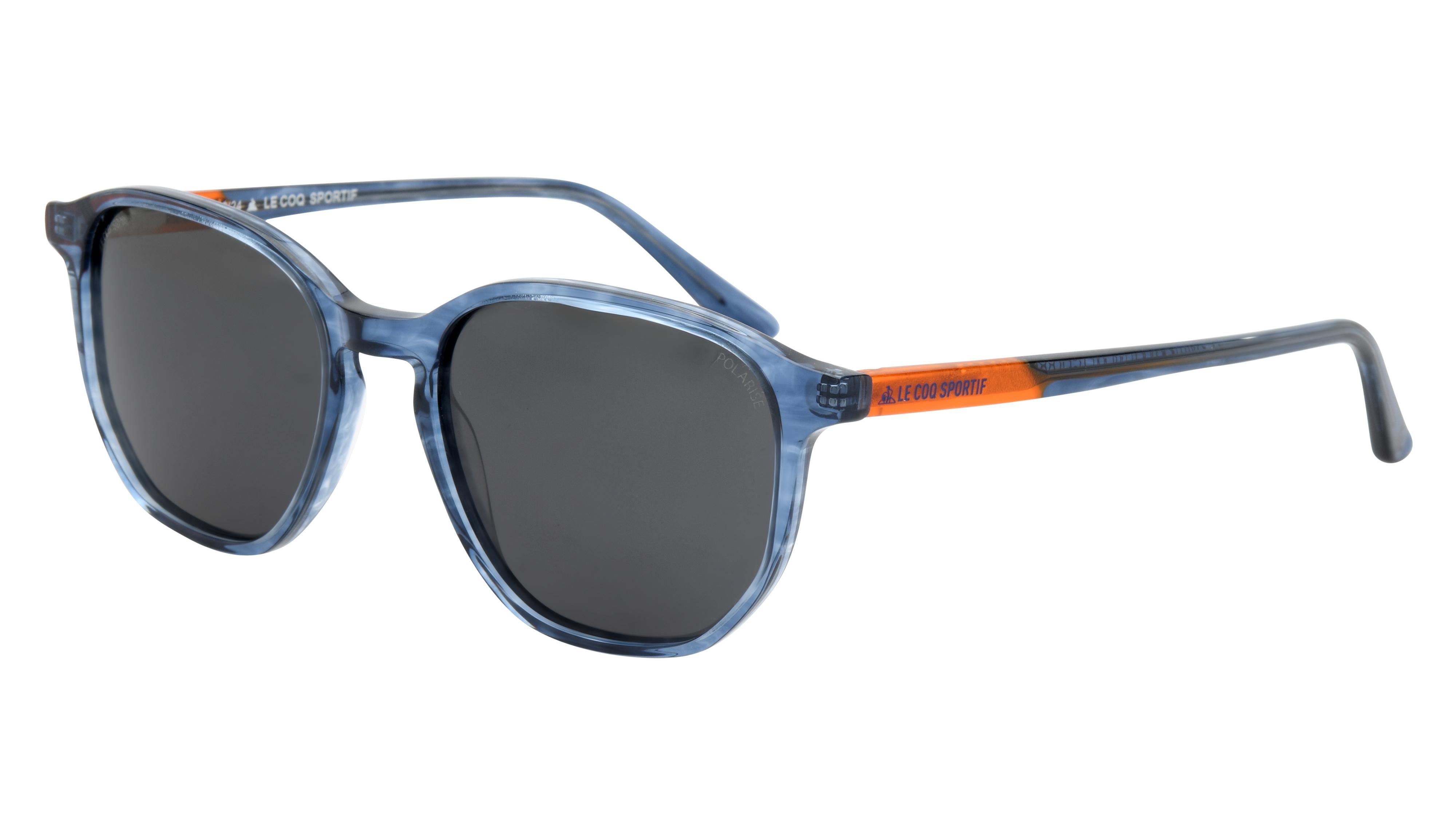 Lunettes de soleil Le Coq Sportif Homme Bleu Rectangle Lcs2407/S Trois-Quart