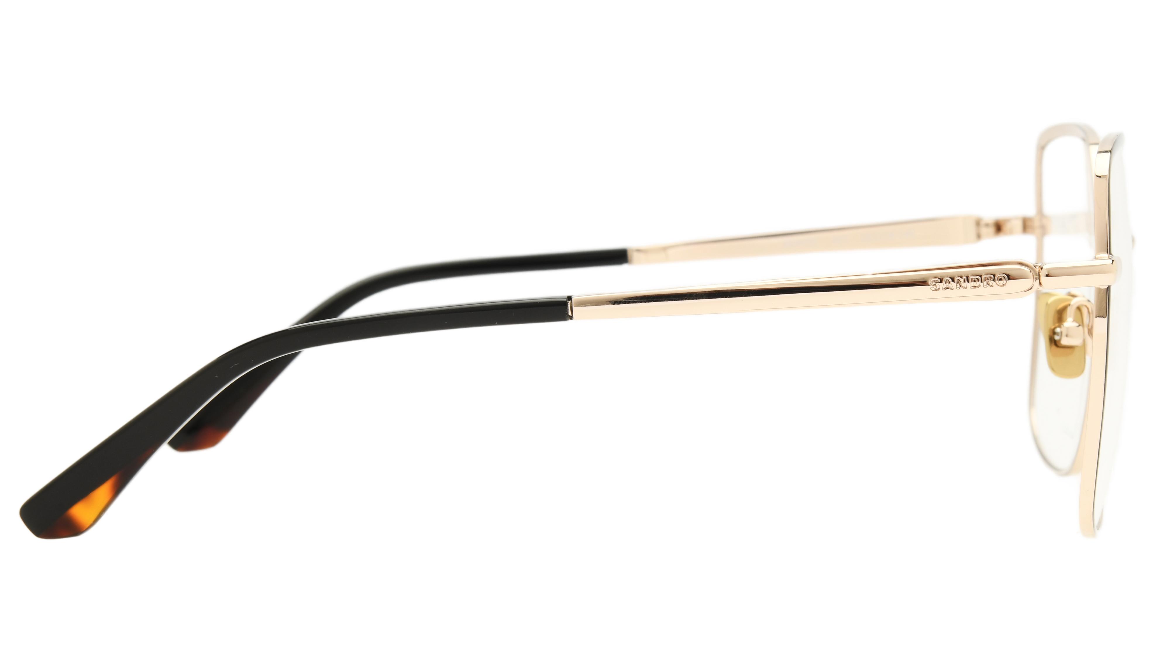 Lunettes de vue Sandro Femme Or Rectangle SD4039 Droite