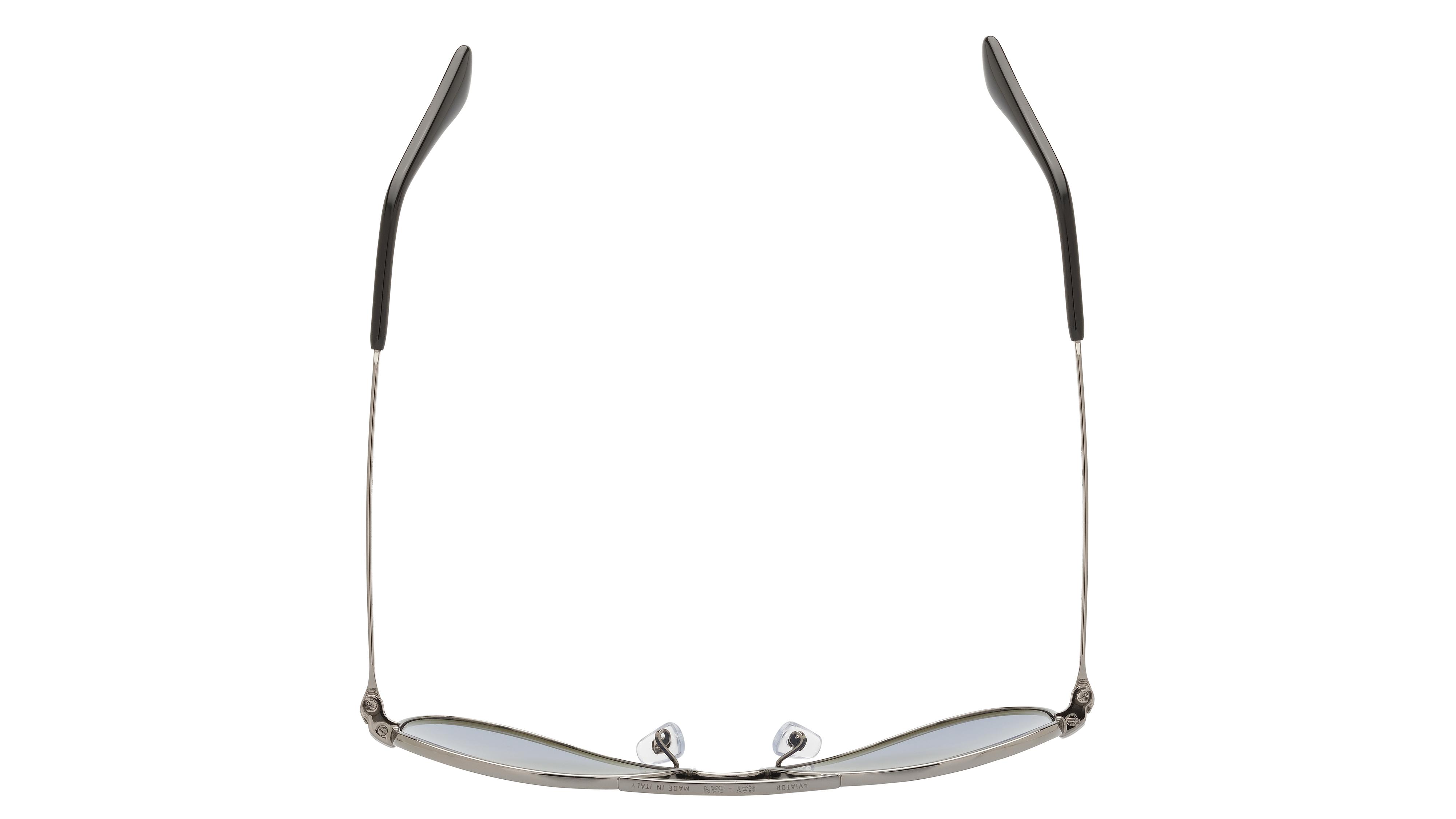 Lunettes de soleil Ray-Ban Mixte Gris Aviateur rb3925 Dessus