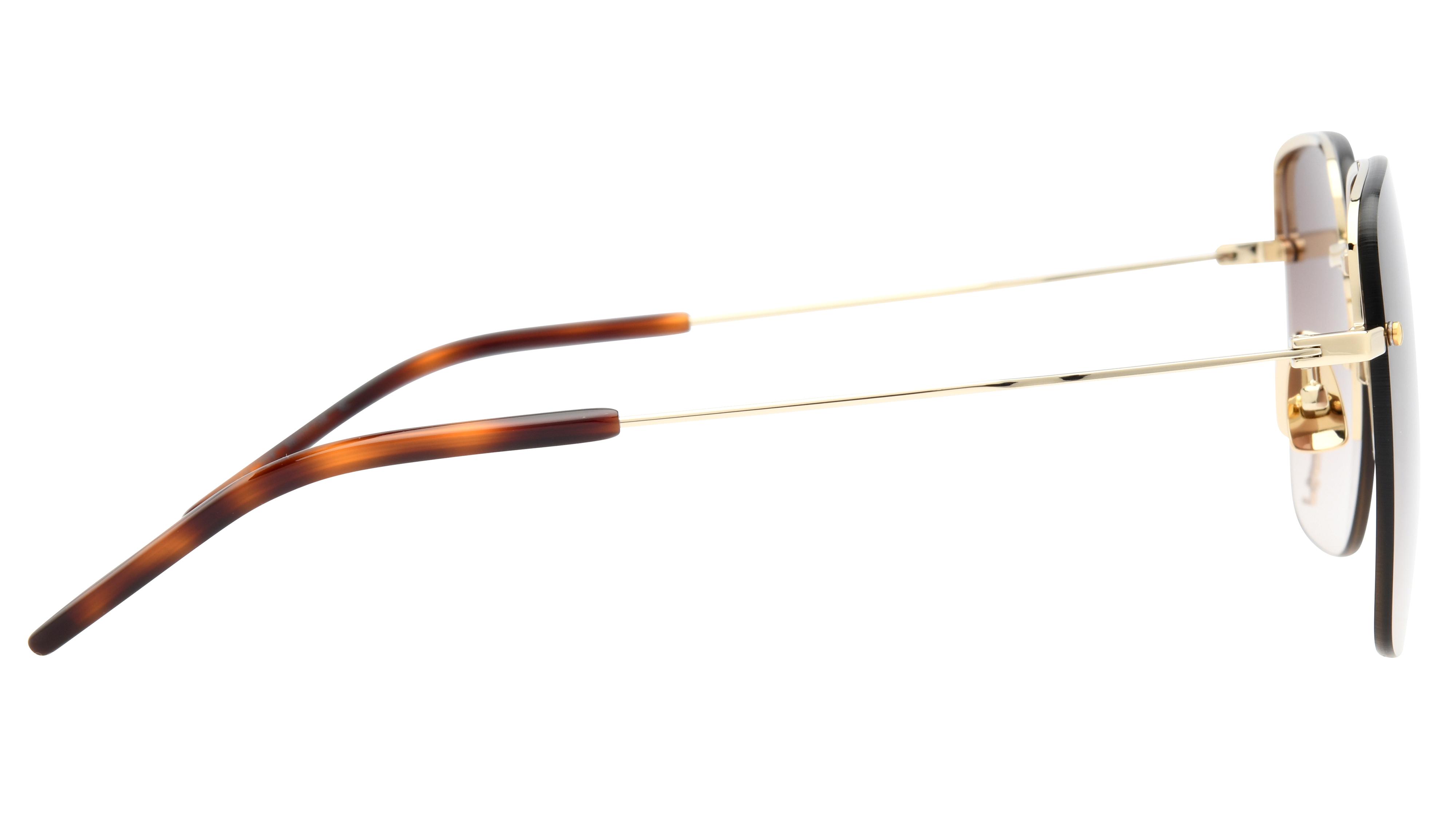 Lunettes de soleil Saint Laurent Femme Or Rectangle Sl312M Droite