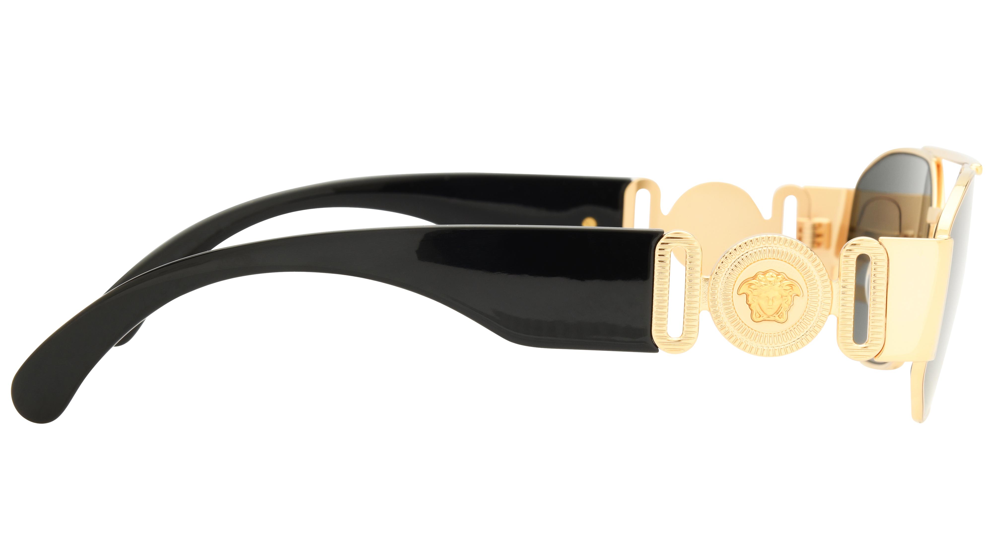 Lunettes de soleil Versace Homme Or Ovale VE2287 Droite