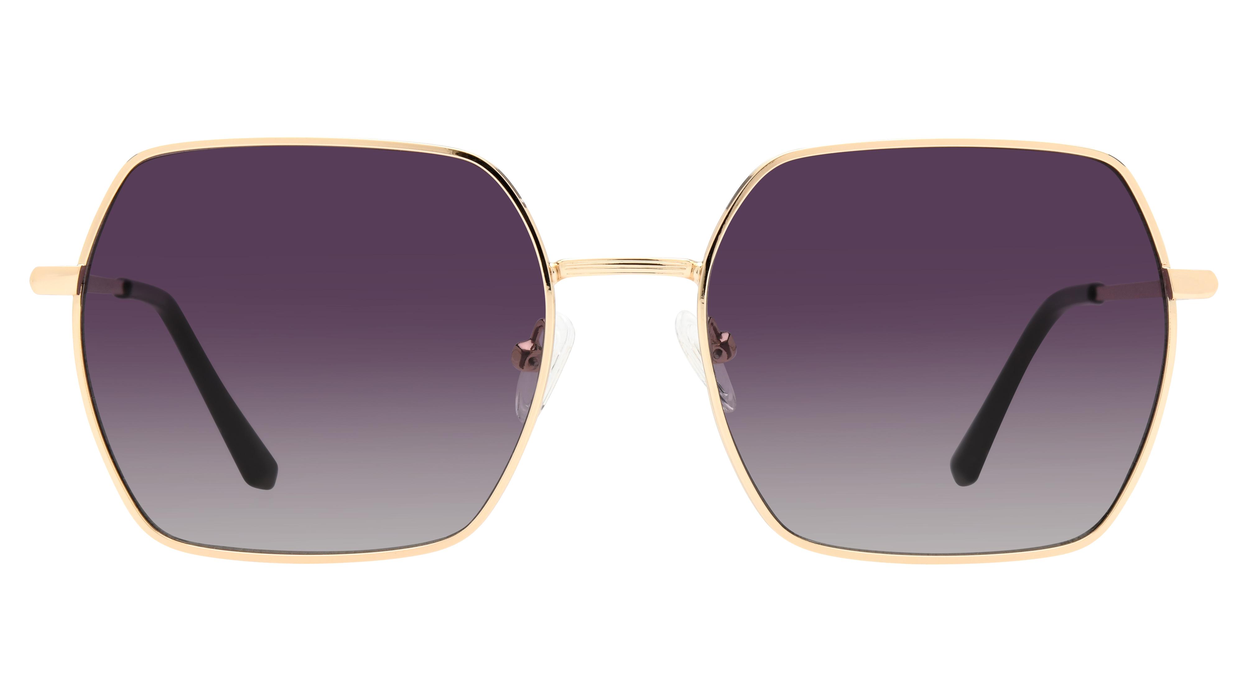 Lunettes de soleil Signature Krys Femme Or Carré Skj2508-A Face