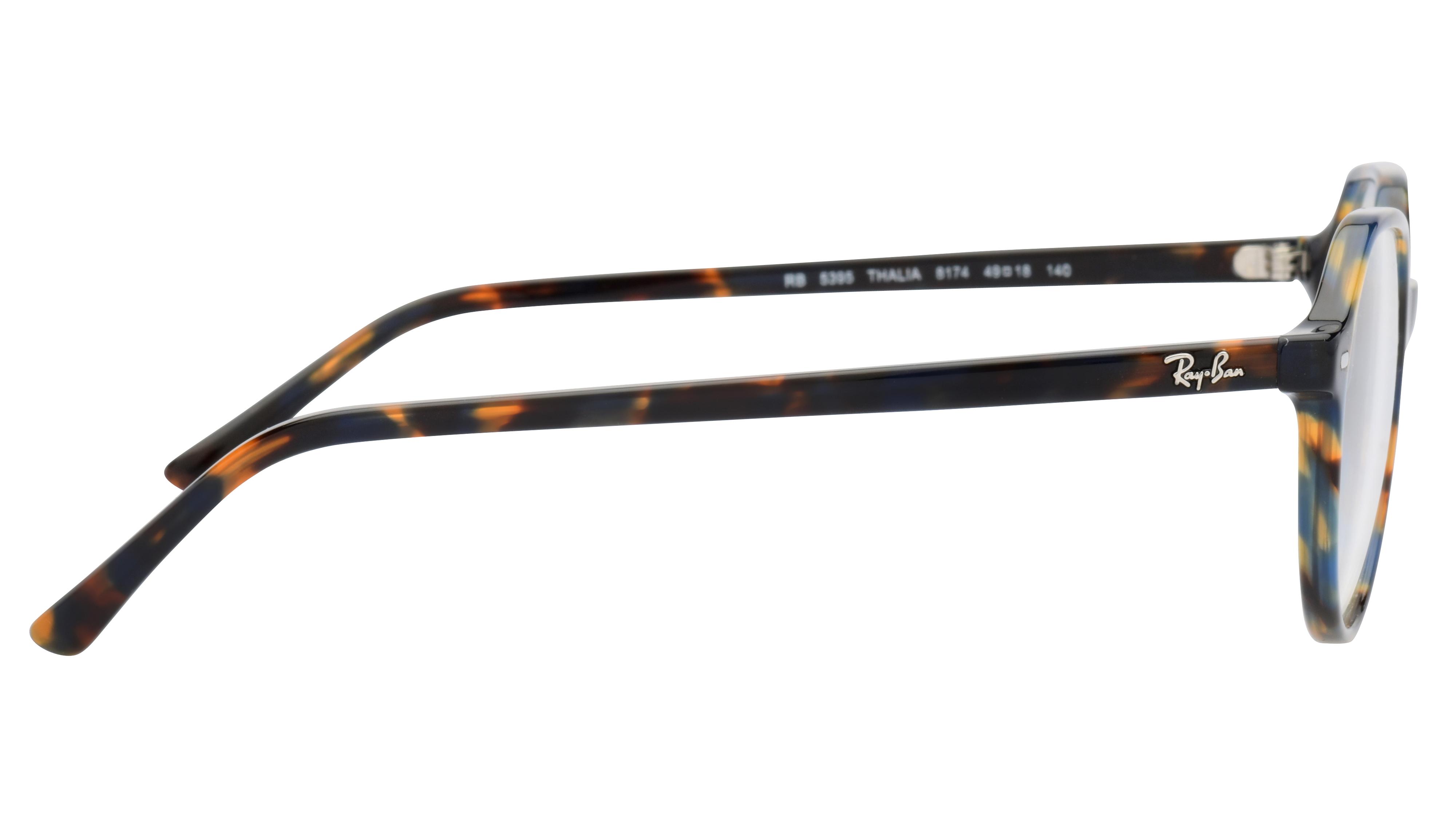 Lunettes de vue Ray-Ban Mixte Écaille Carré Rx5395 Droite