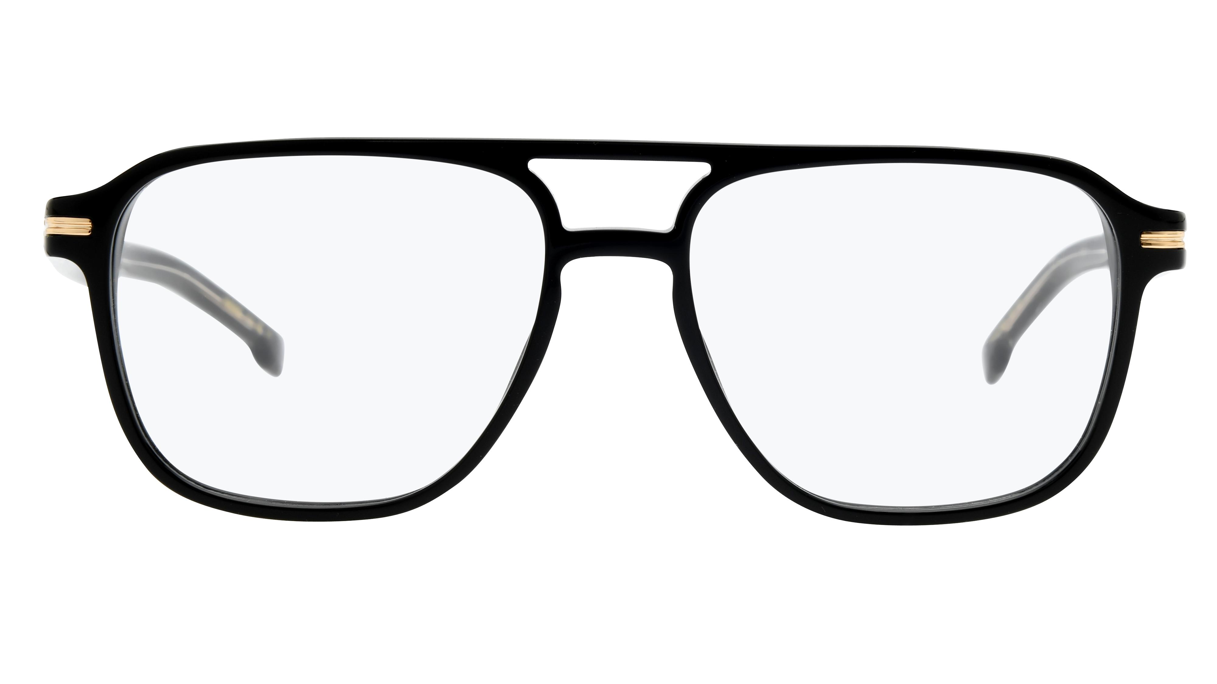 Lunettes de vue Boss Homme Noir Aviateur Boss1600 Face
