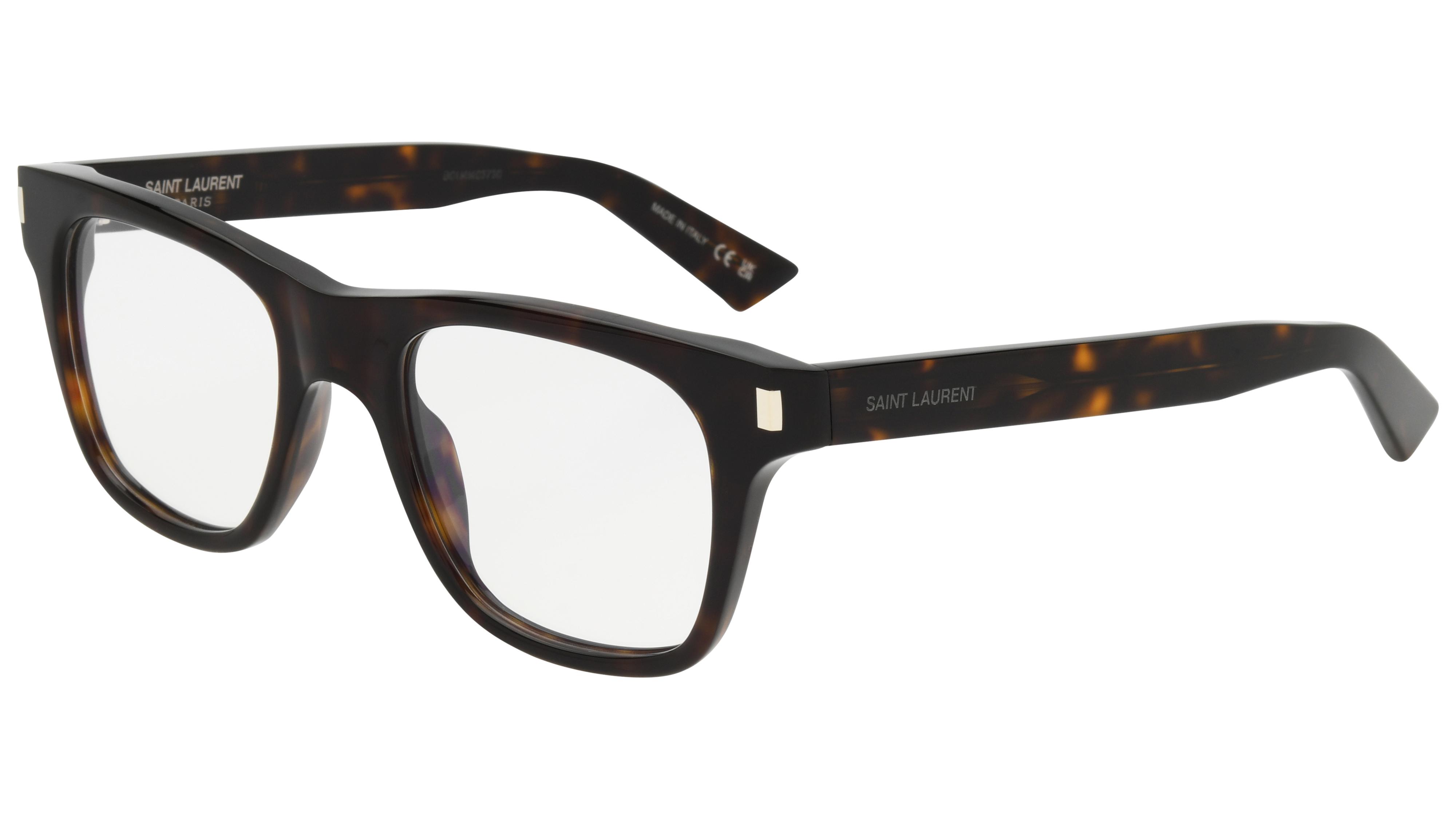 Lunettes de vue Saint Laurent Homme Écaille Rectangle sl Trois-Quart