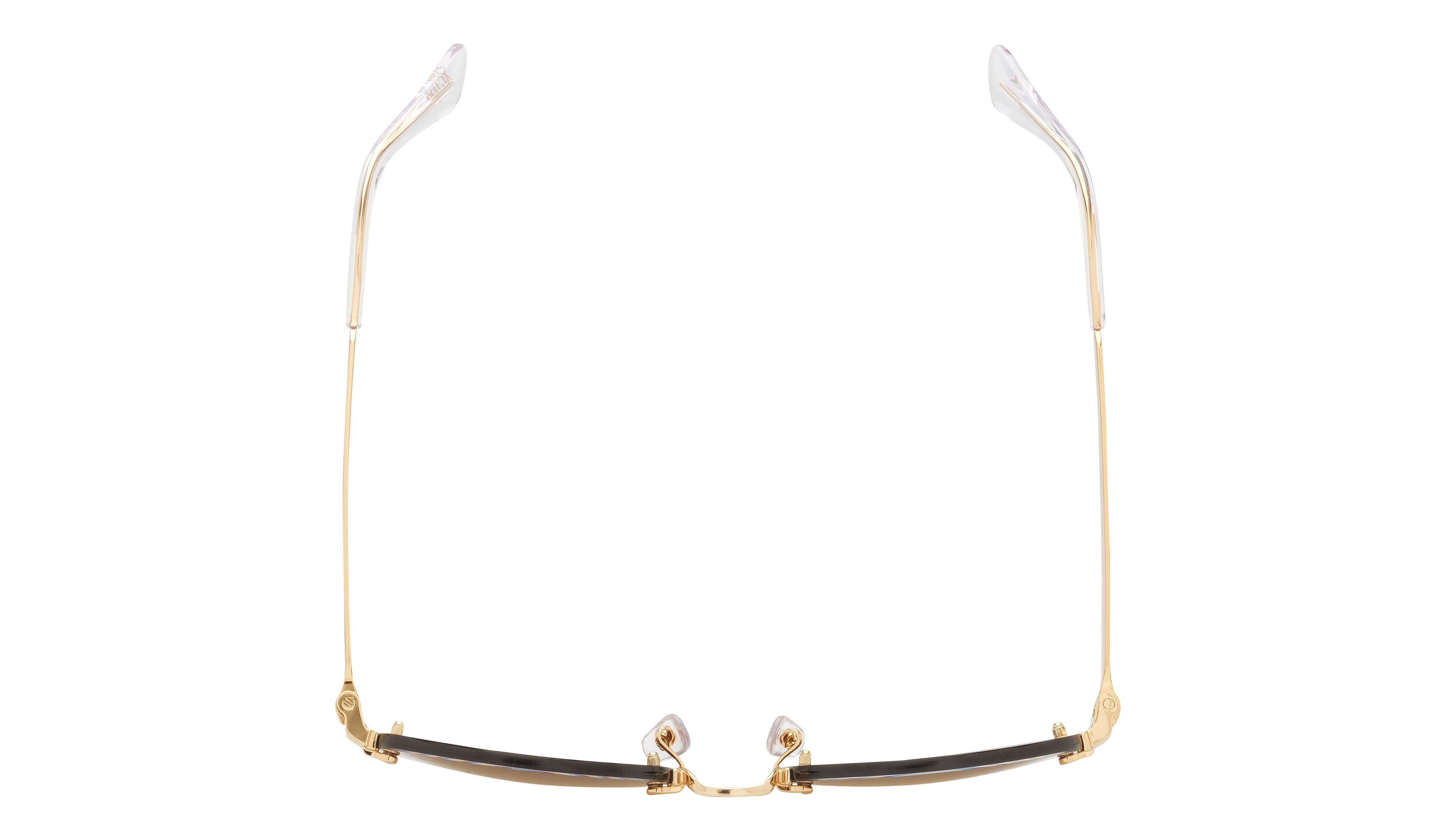Lunettes de soleil Ray-Ban Mixte Or Ovale RB3929 Dessus