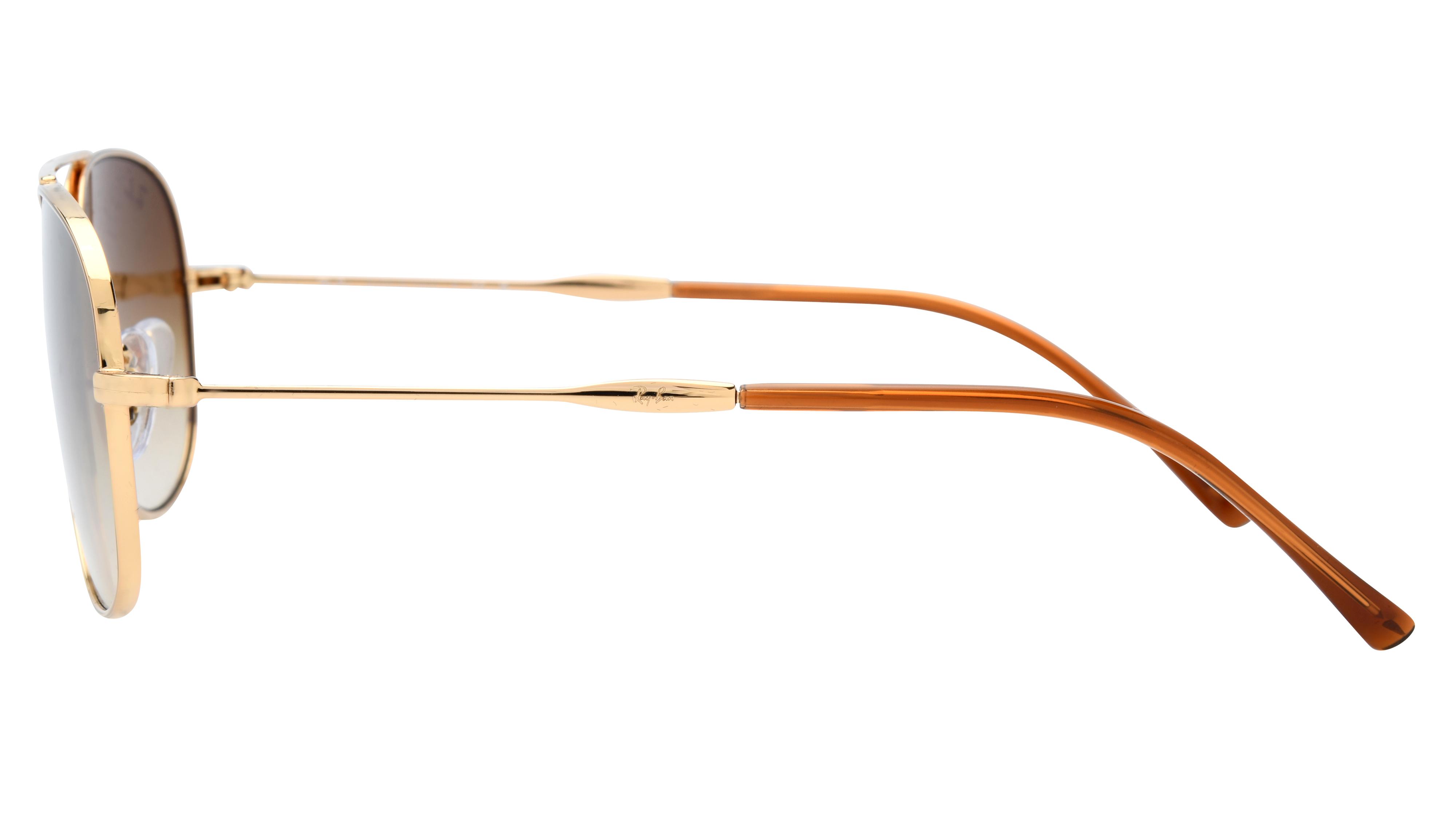 Lunettes de soleil Ray-Ban Mixte Or Aviateur RB3735 Gauche