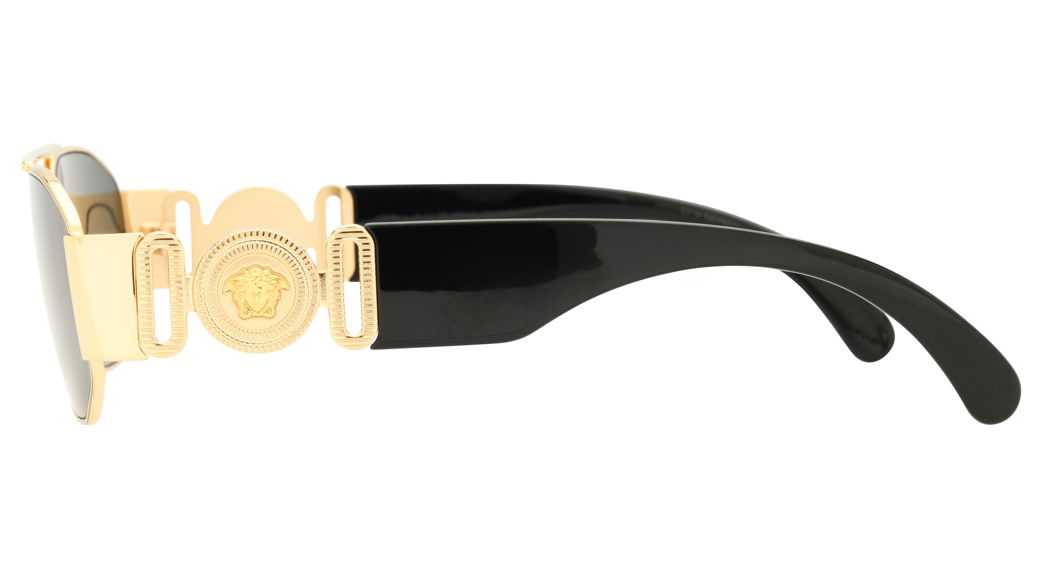 Lunettes de soleil Versace Homme Or Ovale VE2287 Gauche