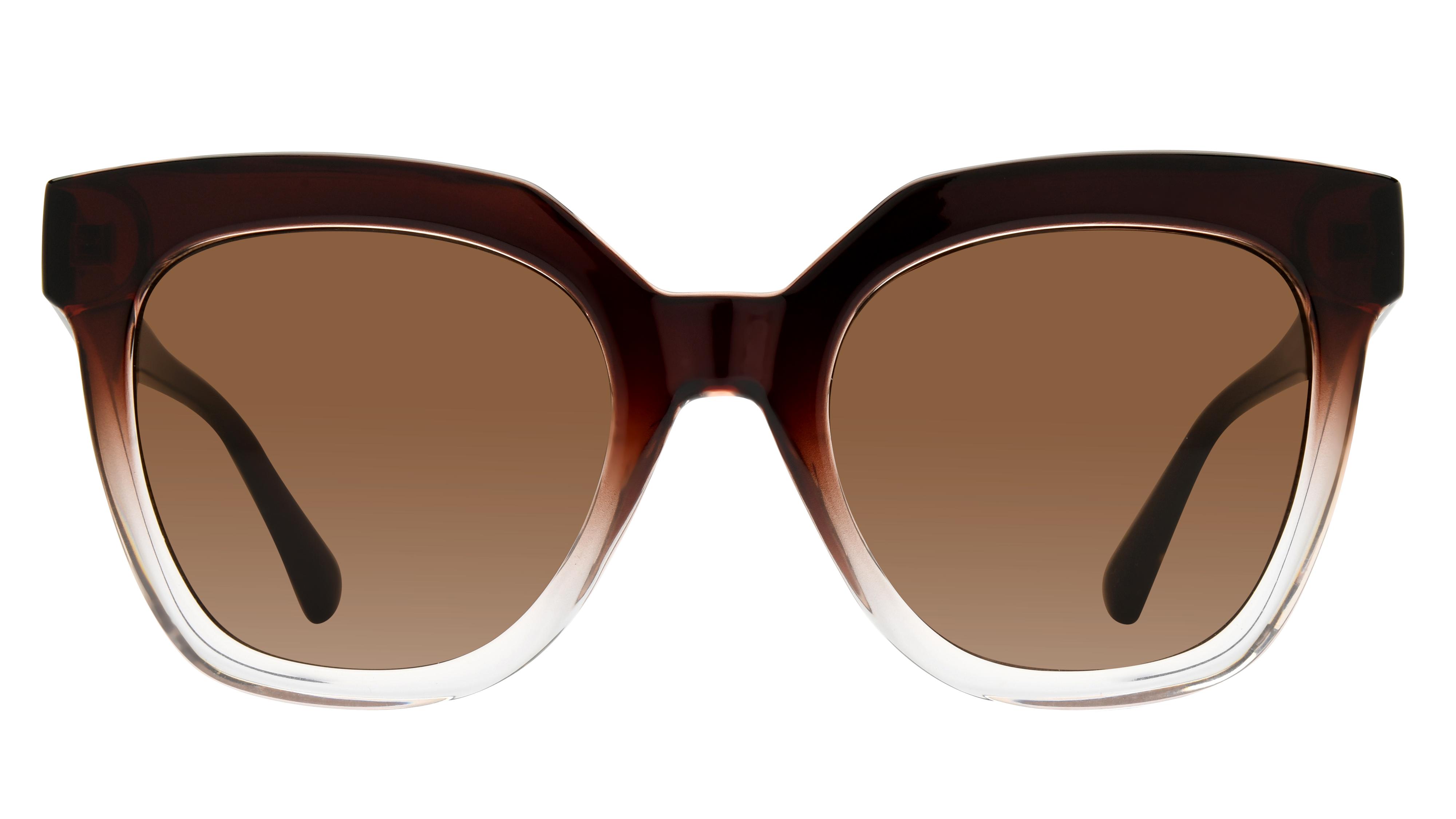 Lunettes de soleil Signature Krys Femme Marron Papillon Skj2506-A Face