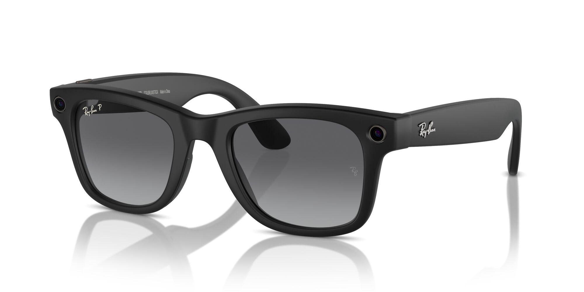 Lunettes de soleil Ray-Ban Mixte Noir Carré RW4006 Droite