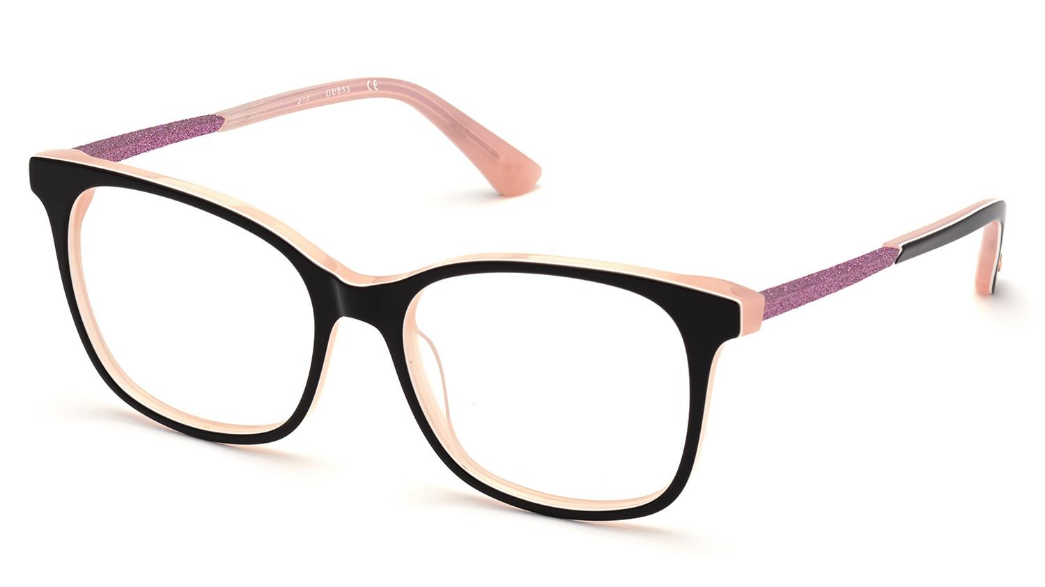 Lunettes de vue Guess Femme Noir Carré GU2835 Trois-Quart