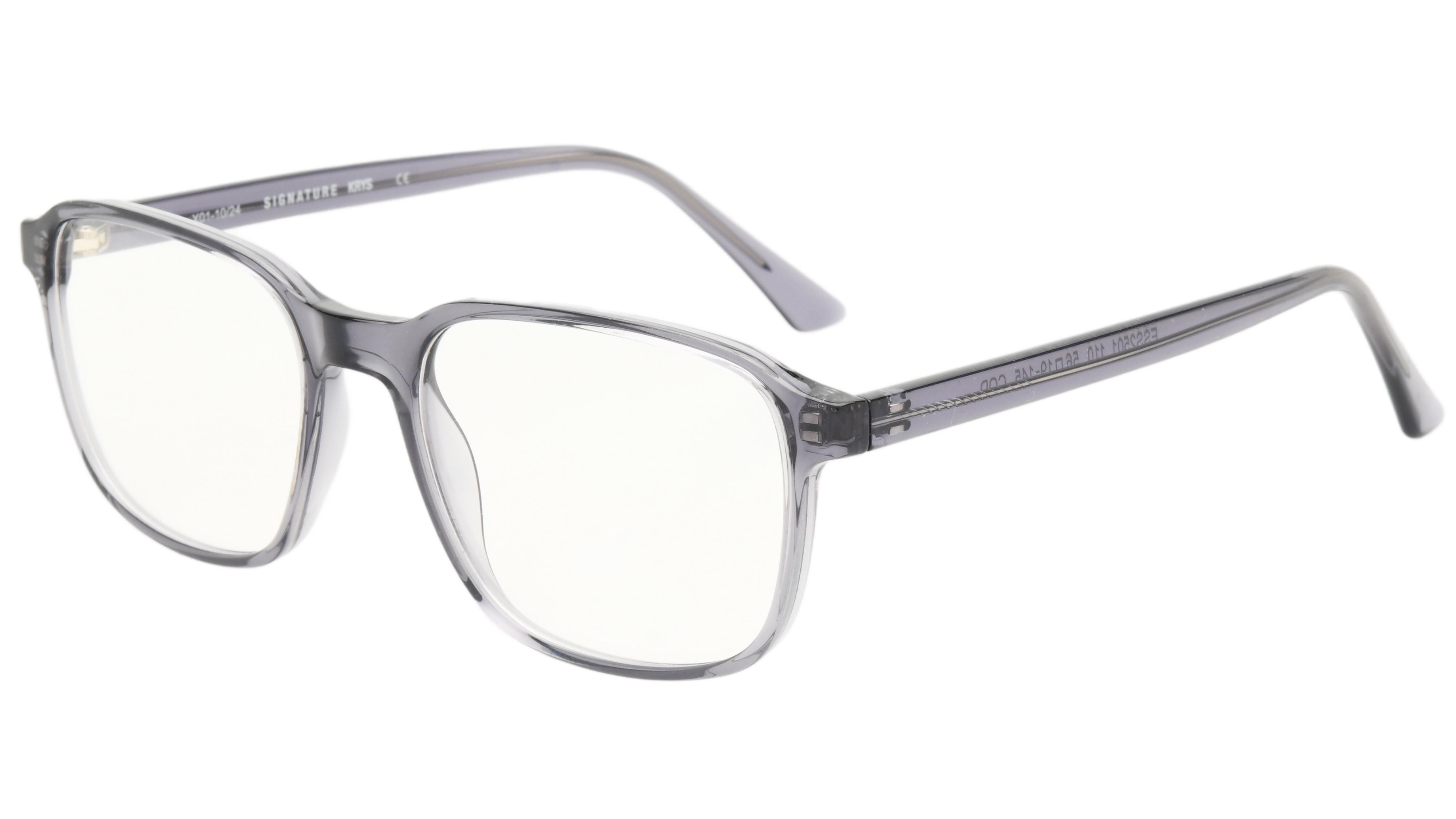 Lunettes de vue Krys Origine Homme Gris Rectangle Ess2501 Trois-Quart