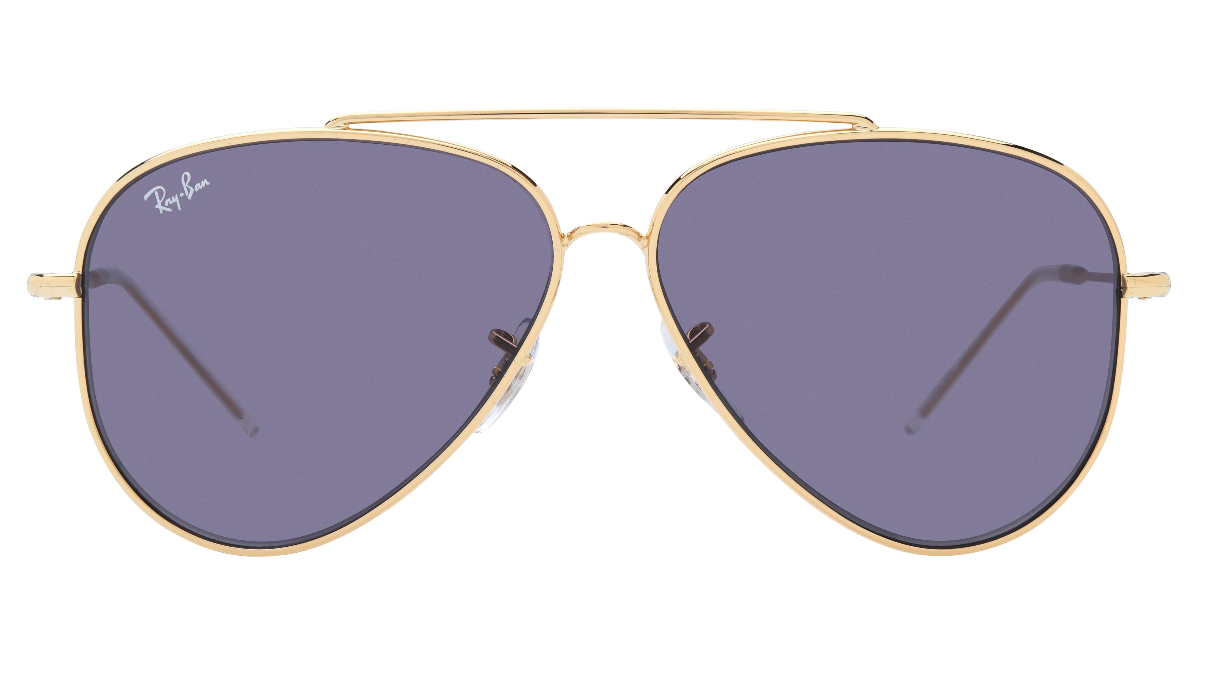 Lunettes de soleil Ray-Ban Mixte Or Aviateur RBR0101S Face
